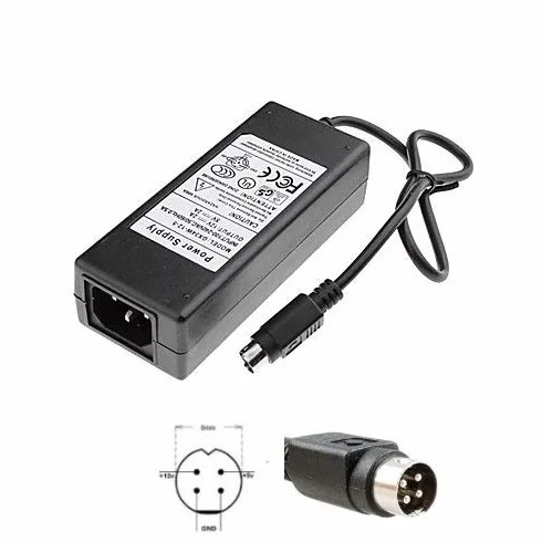 Top CHARGEUR * Adaptador Alimentación Cargador Corriente 12V 5V 2A 4 Pin Reemplazo Recambio Disco Duro Multimedia Woxter i-Cube X-DIV 35 XP Pro