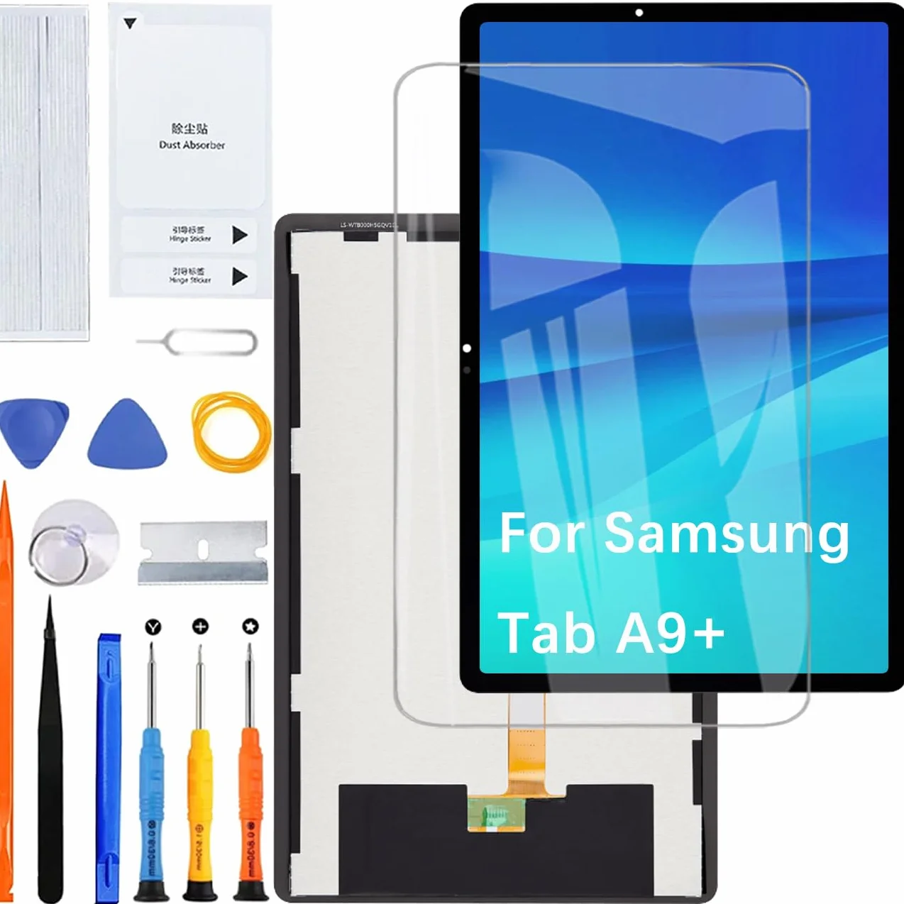 Pantalla LCD de repuesto para Samsung Galaxy Tab A9+ A9 Plus X210 X215 X216 (negro, 11 pulgadas)