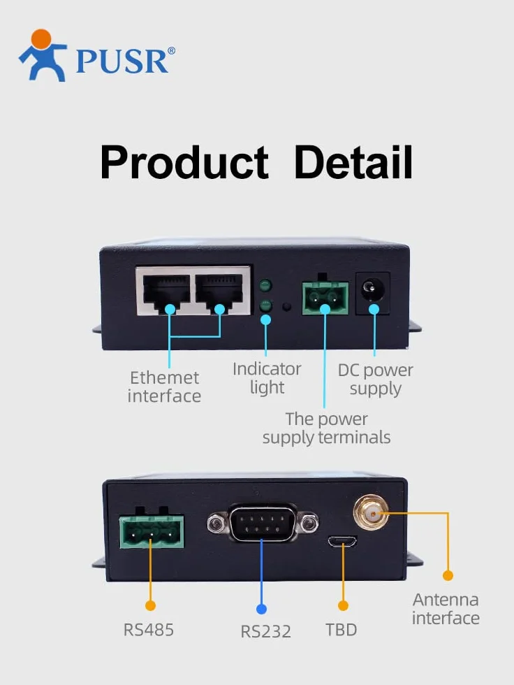 Industrial WiFi a 2 Puertos Ethernet a Serie convertidor apoyar modbus RTU a TCP rs232 rs485 a Servidor ethernet WiFi USR-W630