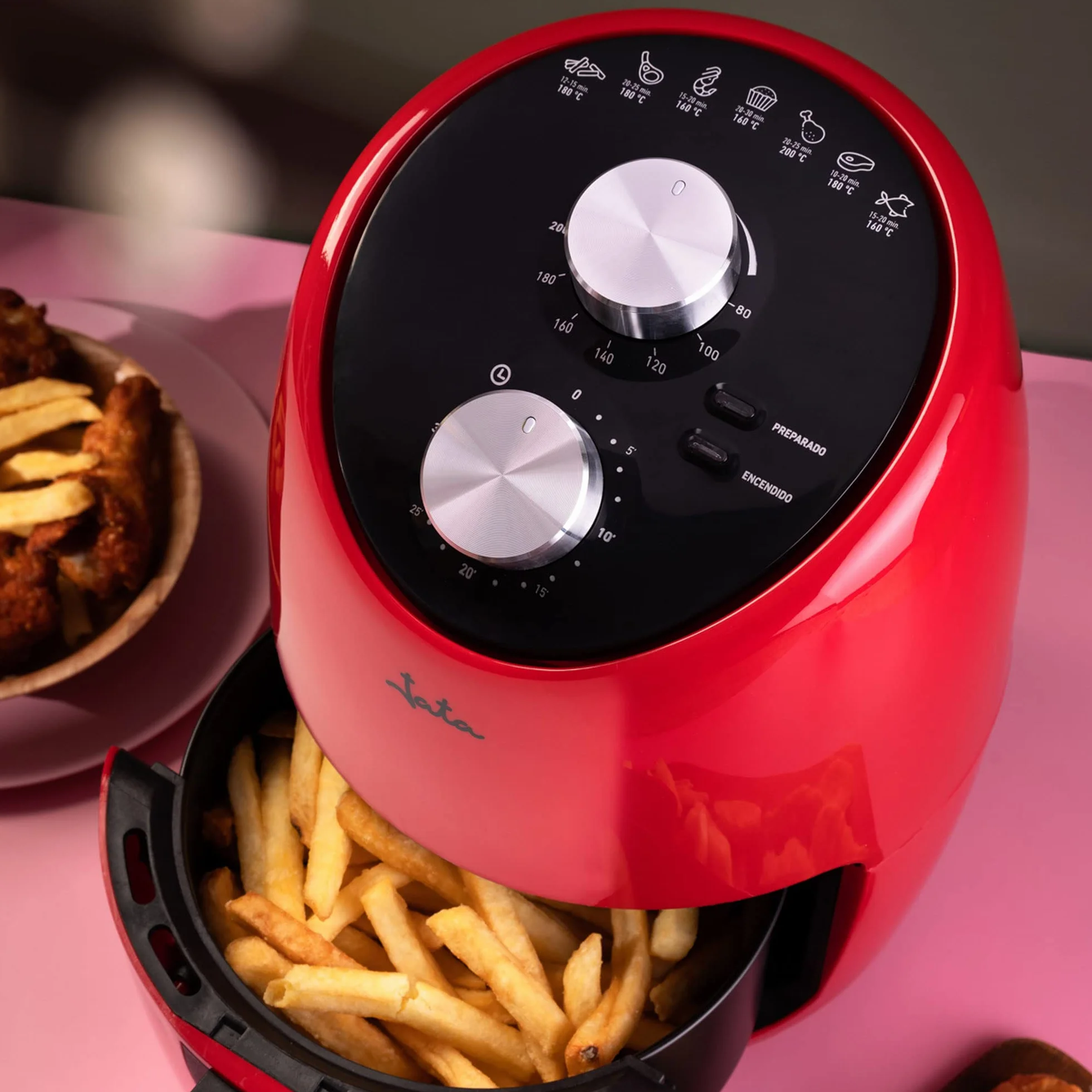 JATA JEFR1222 Freidora de Aire 2 L sin Aceite 200ºC Air Fryer Compacta