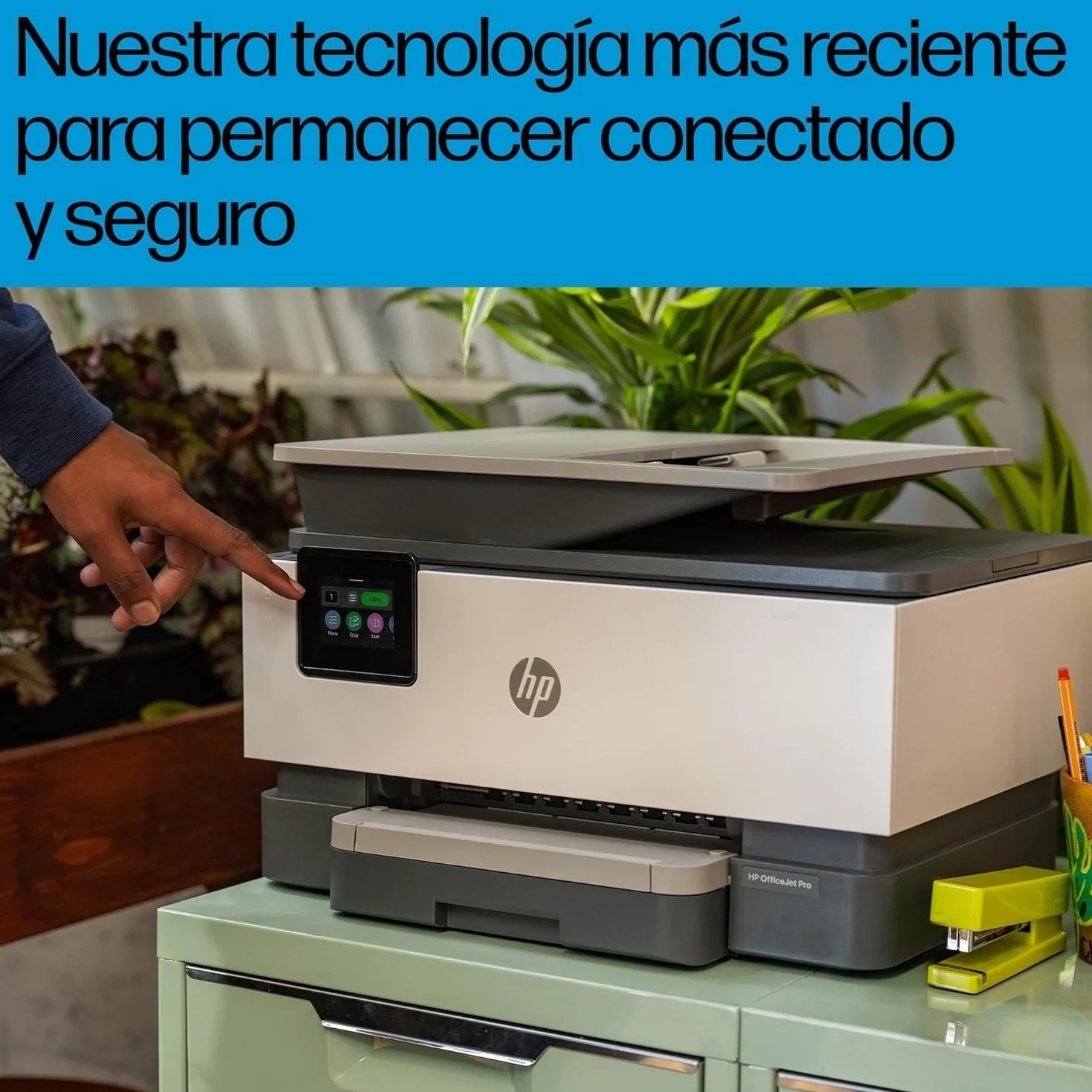 HP OfficeJet Pro 9120e, Impresora multifunción Profesional de inyección de Tinta A4 a Color, Copia, escáner, fax, Wi-Fi, impresión a Doble Cara automática, 22 ppm, 6 Meses Instant Ink, Gris