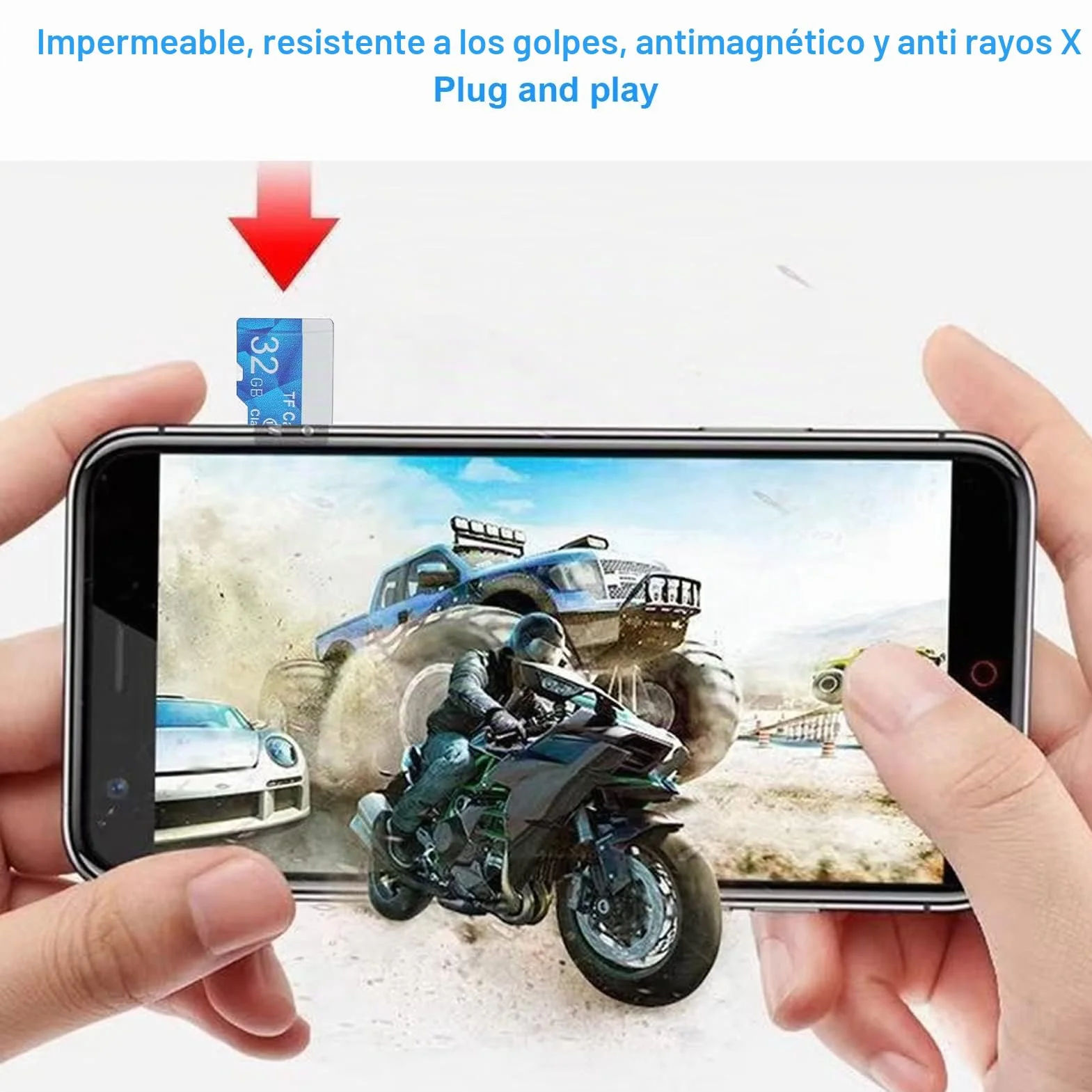 Tarjeta TF, Tarjeta de Memoria Micro de Alta Velocidad, Clase 10, Impermeable, Resistente a los Golpes, Mini Tarjeta de Memoria para cámaras, teléfonos móviles, Reproductores de MP3, Drones,