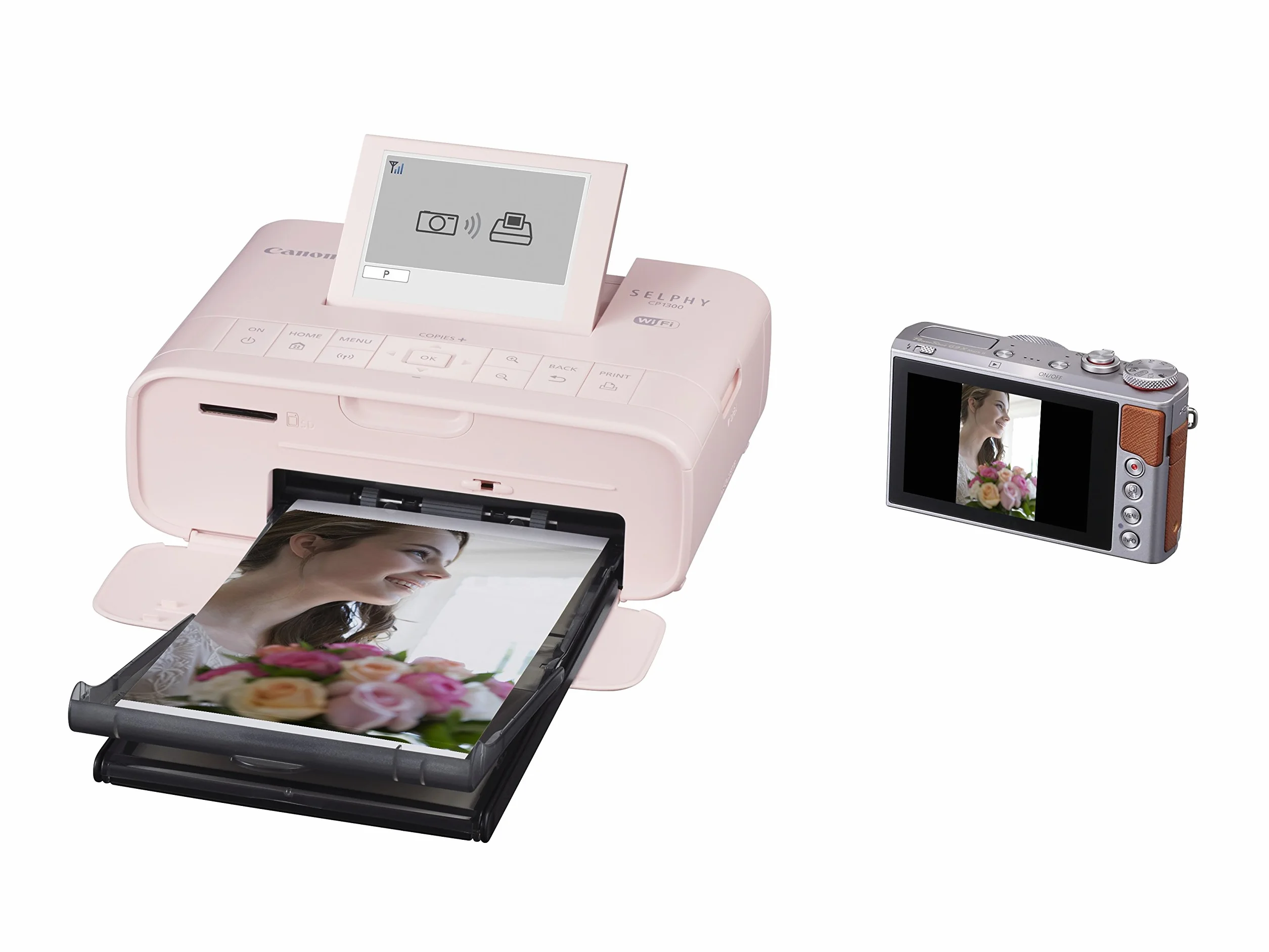Canon Selphy CP1300 - Impresora fotográfica compacta, Color Rosa