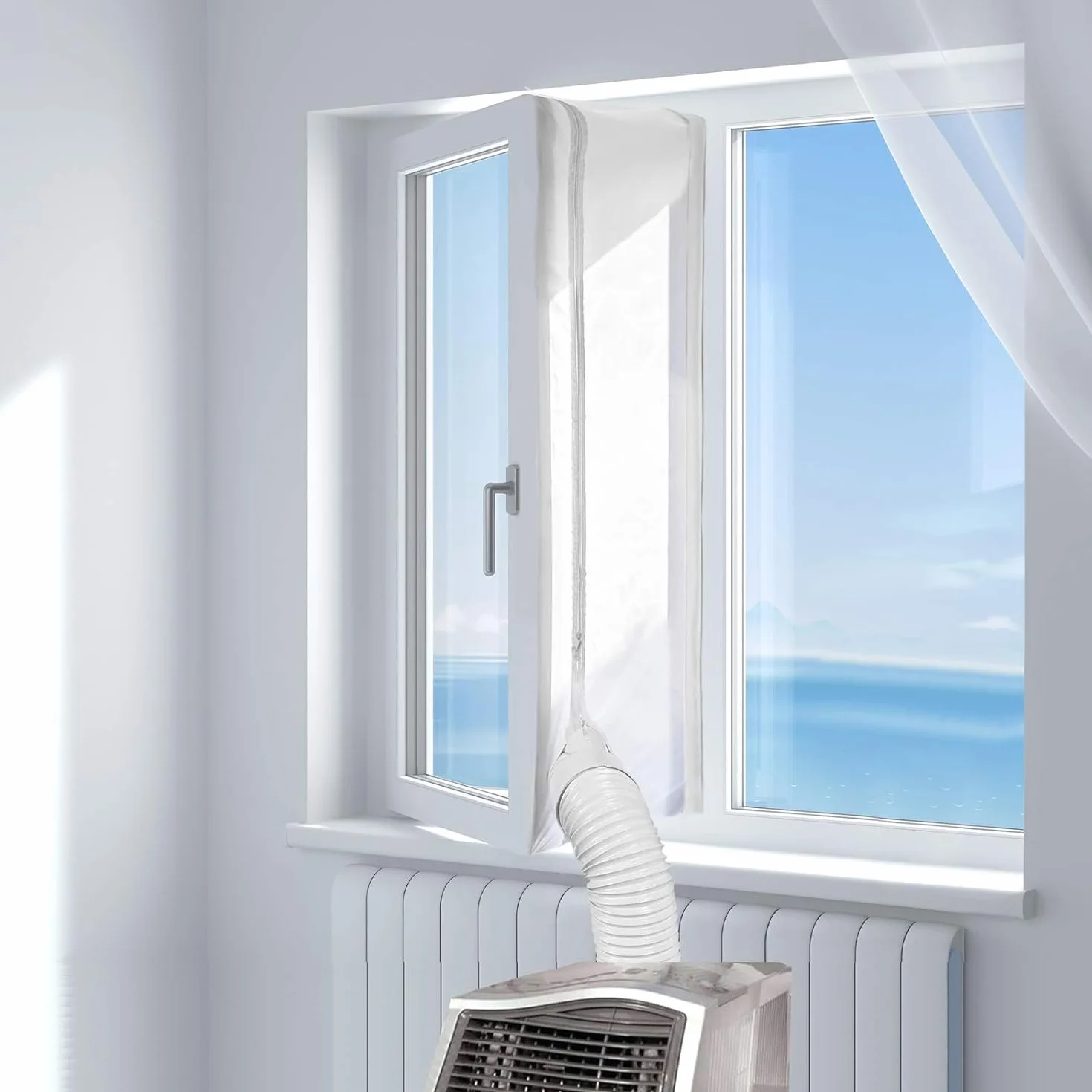 Sello de ventana de aire acondicionado impermeable 400 cm para AC portátil