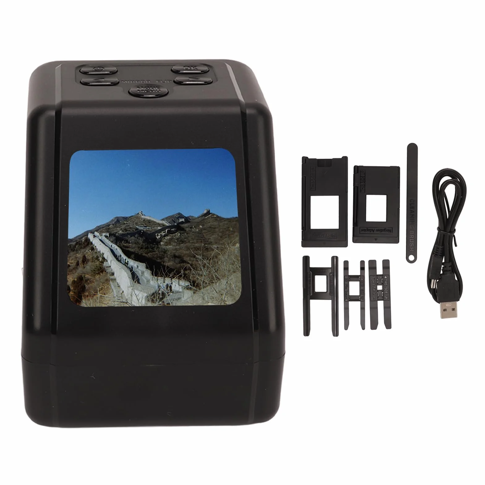 Escáner de Diapositivas de Película, Pantalla de 2 Pulgadas, Convierte 135, 126, 110, Diapositivas de 8mm a Escáner de Negativos de Fotos Digitales JPG de 22MP para Preservación