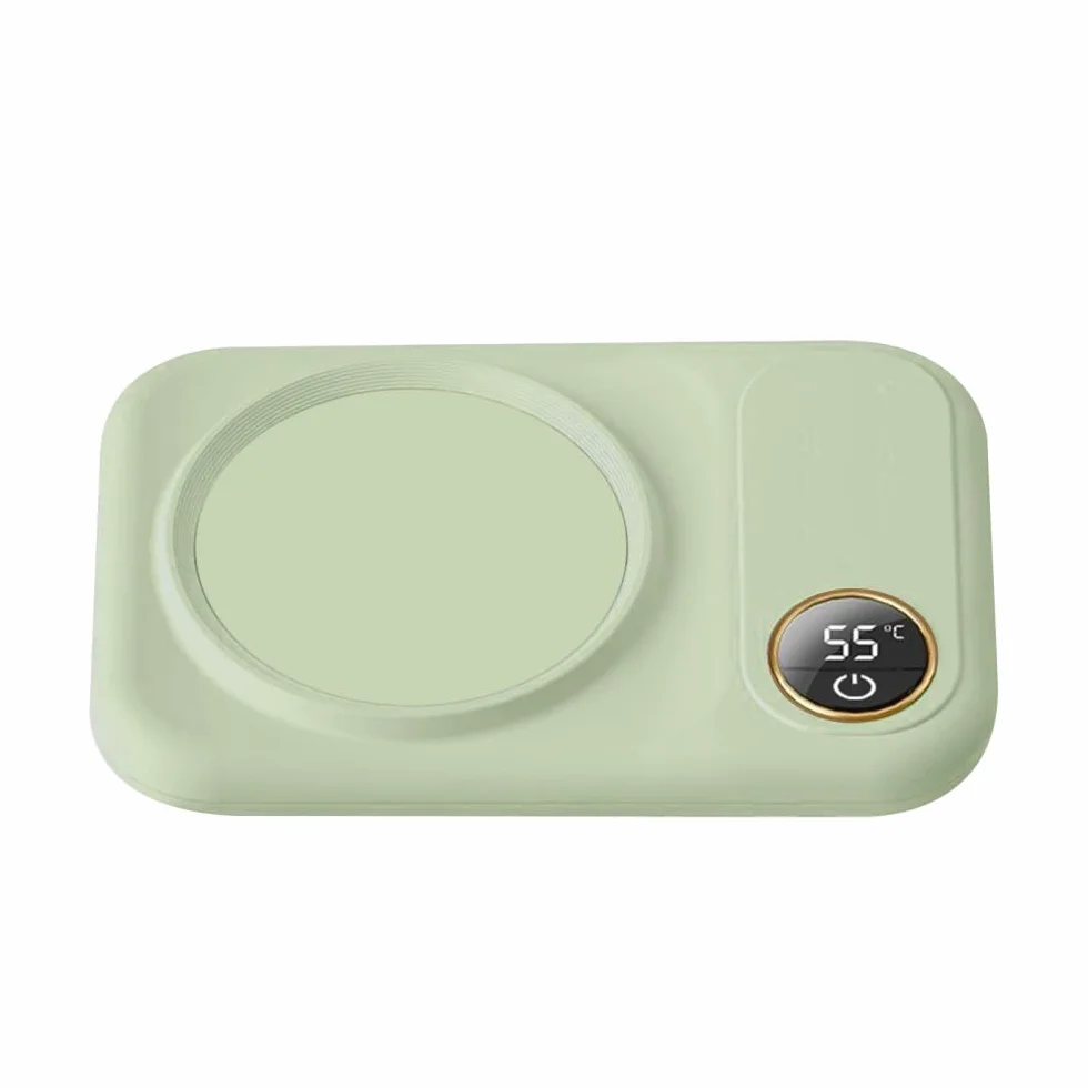 Calentador de Bebidas Eléctrico, 3 Ajustes de Temperatura Taza Calefacción de Bebidas USB Posavasos con Apagado Automático para Calefacción Café Leche Té