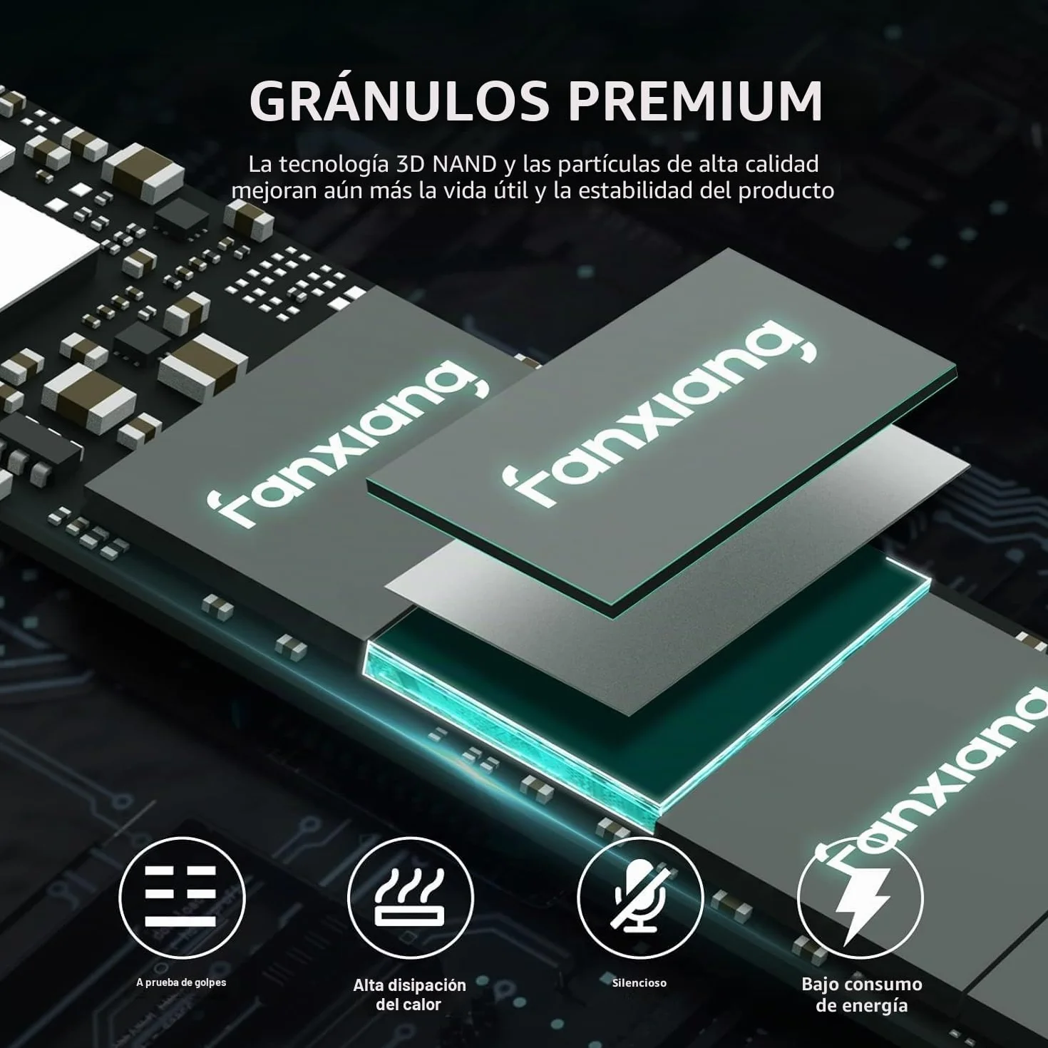 fanxiang SSD M.2- SSD 256GB NVMe PCIe Gen3x4 2280, hasta 3000 MB/s, M.2 256GB NVMe con Pasta térmica de grafeno,caché SLC 3D NAND TLC,Discos Duros Sólidos Internos
