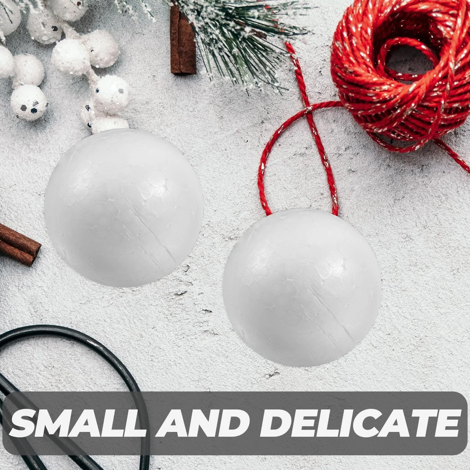 Bolas de Poliestireno 5 cm 50 Piezas para Manualidades DIY Navidad Bodas