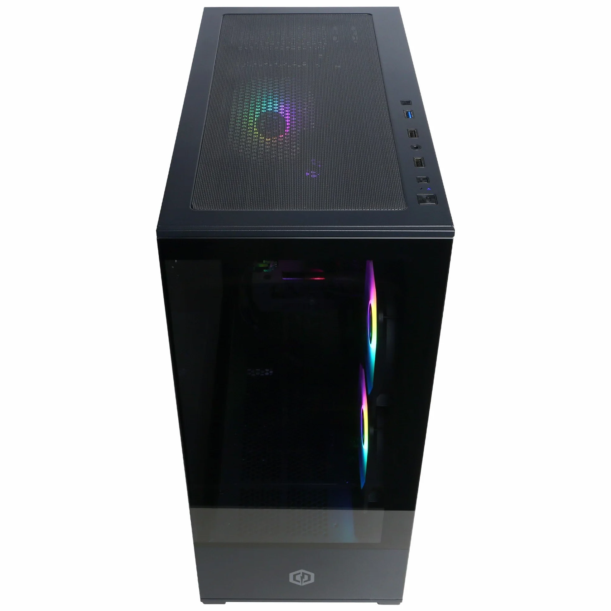 CYBERPOWERPC Wyvern Gaming PC - AMD Ryzen 7 5700X, Nvidia RTX 5060 8GB, 16GB RAM, 1TB NVMe SSD, 650W 80+ PSU, Wi-Fi, Windows 11, Prism Panoramic RGB Black