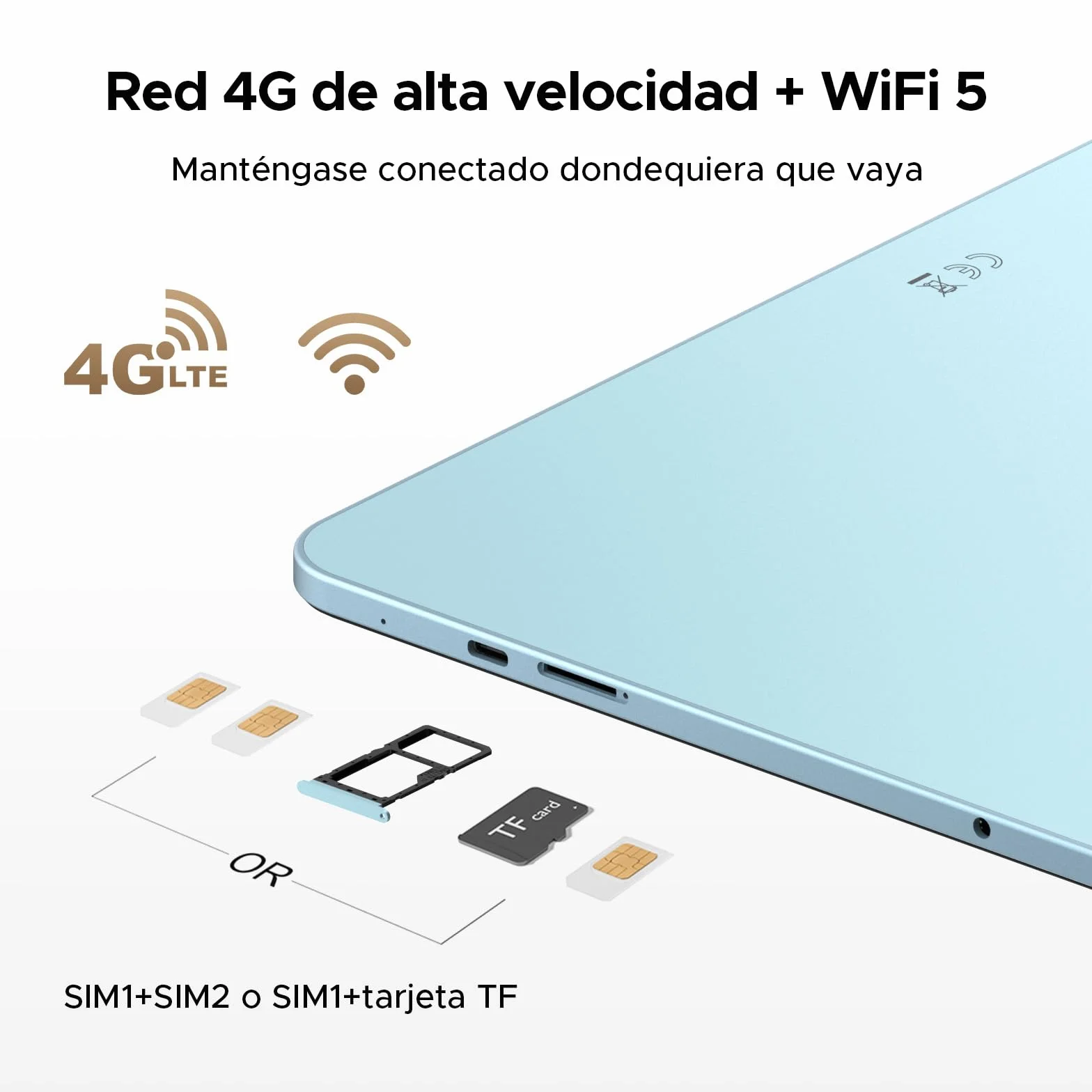 P13 Pro Tablet 13 Pulgadas 120Hz Android 16, 48GB RAM + 256GB ROM(TF 2TB), Tablet con Teclado y Lapiz, T7280 Octa-Core, 12000mAh/18W, 16MP+8MP, Gemini AI, Widevine L1, Face ID, Dual SIM 4G, Azul