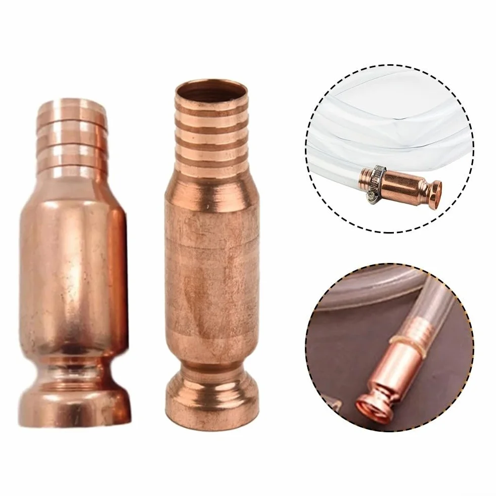 Sifón manual Besttoolifes para combustible, agua, aceite, transferencia de líquido autocebante, conector de latón, accesorios de cobre 15 mm 19 mm, paquete de 2