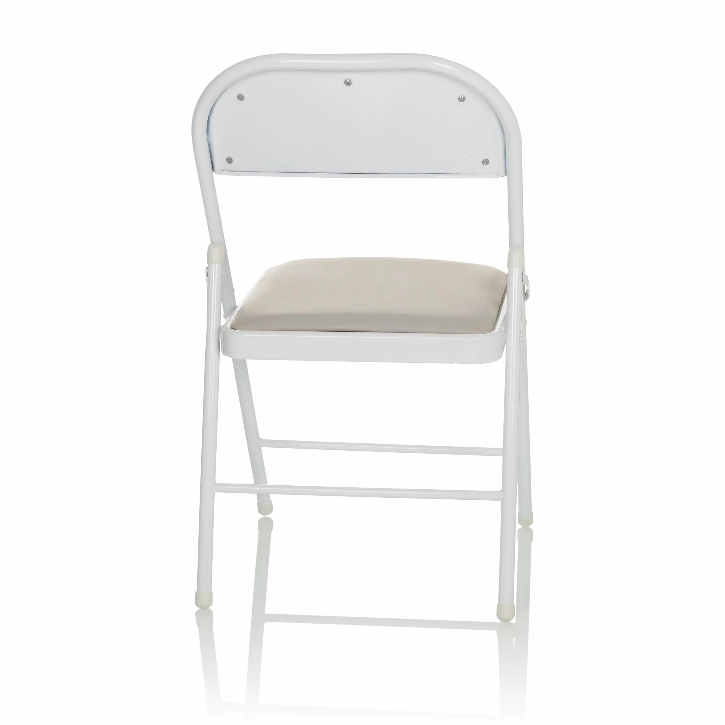 Silla Plegable Tapizada TUDELA W de Visitante Piel, 130 kg, Gris