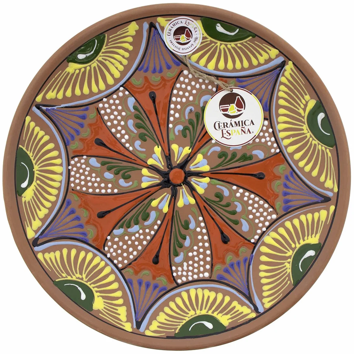 CERÁMICA ESPAÑA Plato decorativo pared Modelo D31 21x21x2.5 cm