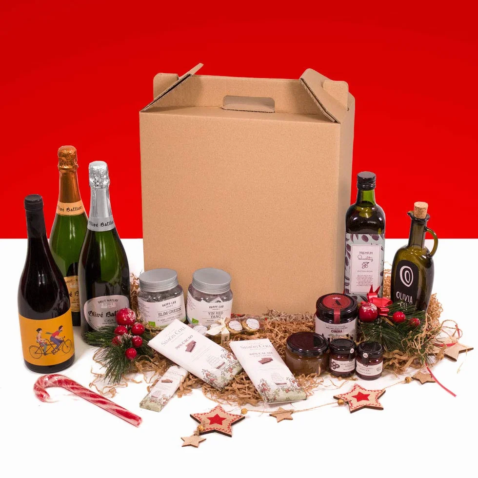 Caja para Vino Marrón, Estuche de 6 Botellas, 4 Unidades