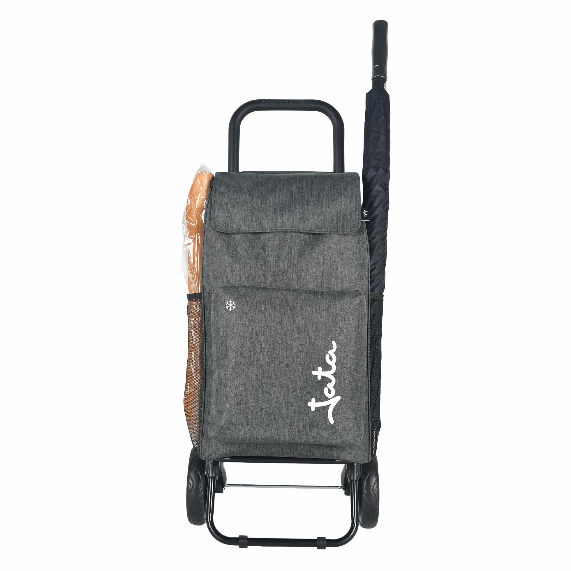 JATA HCAR2504 Carro de la Compra 2 Ruedas 40L Bolsa Refrigerante Carga 30 kg Chasis Acero