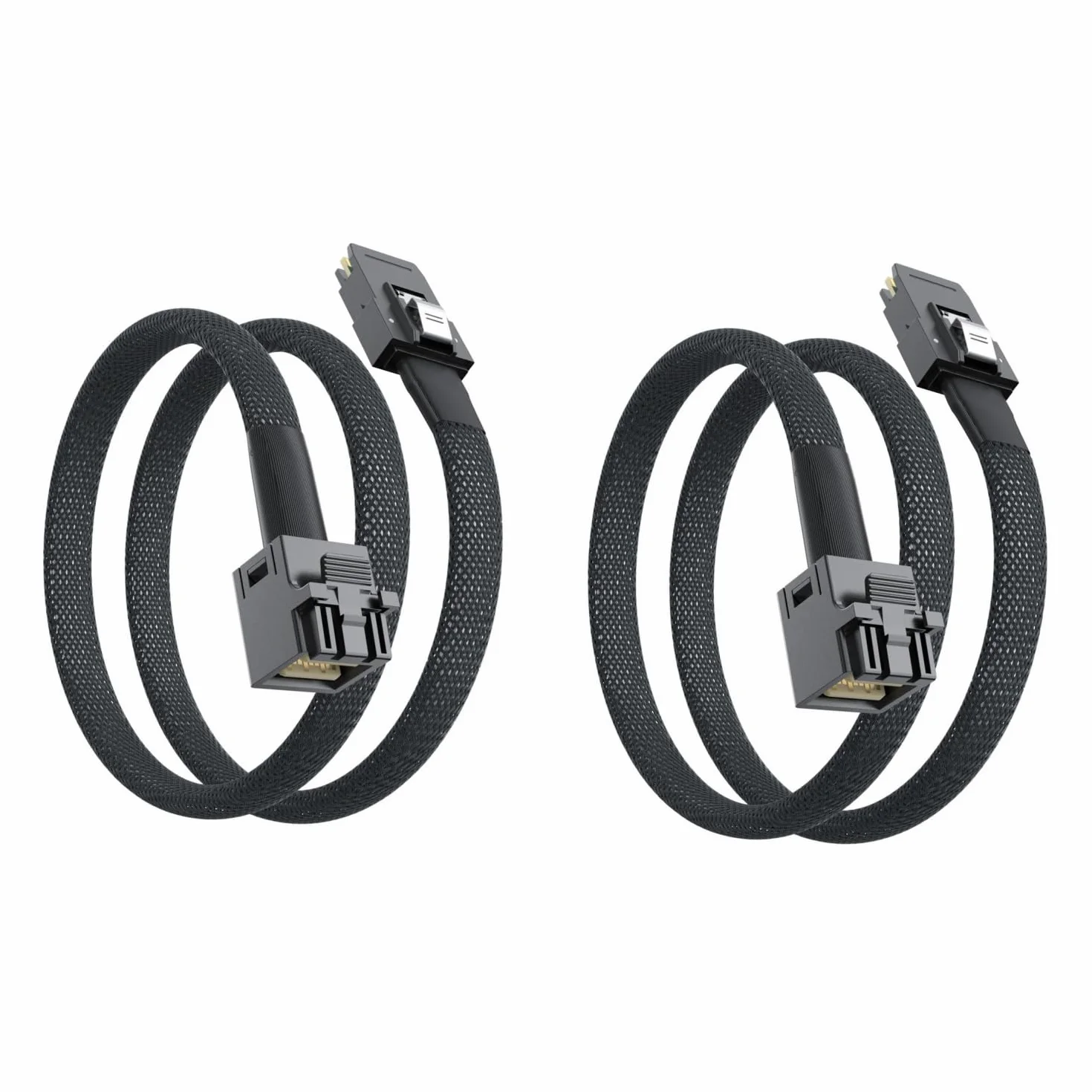 Ipolex [2 Pack Interno Mini SAS HD SFF-8643 a Mini SAS SFF-8087 Cable, 0.5-Metros, Plegable, Flexible,2 pcs