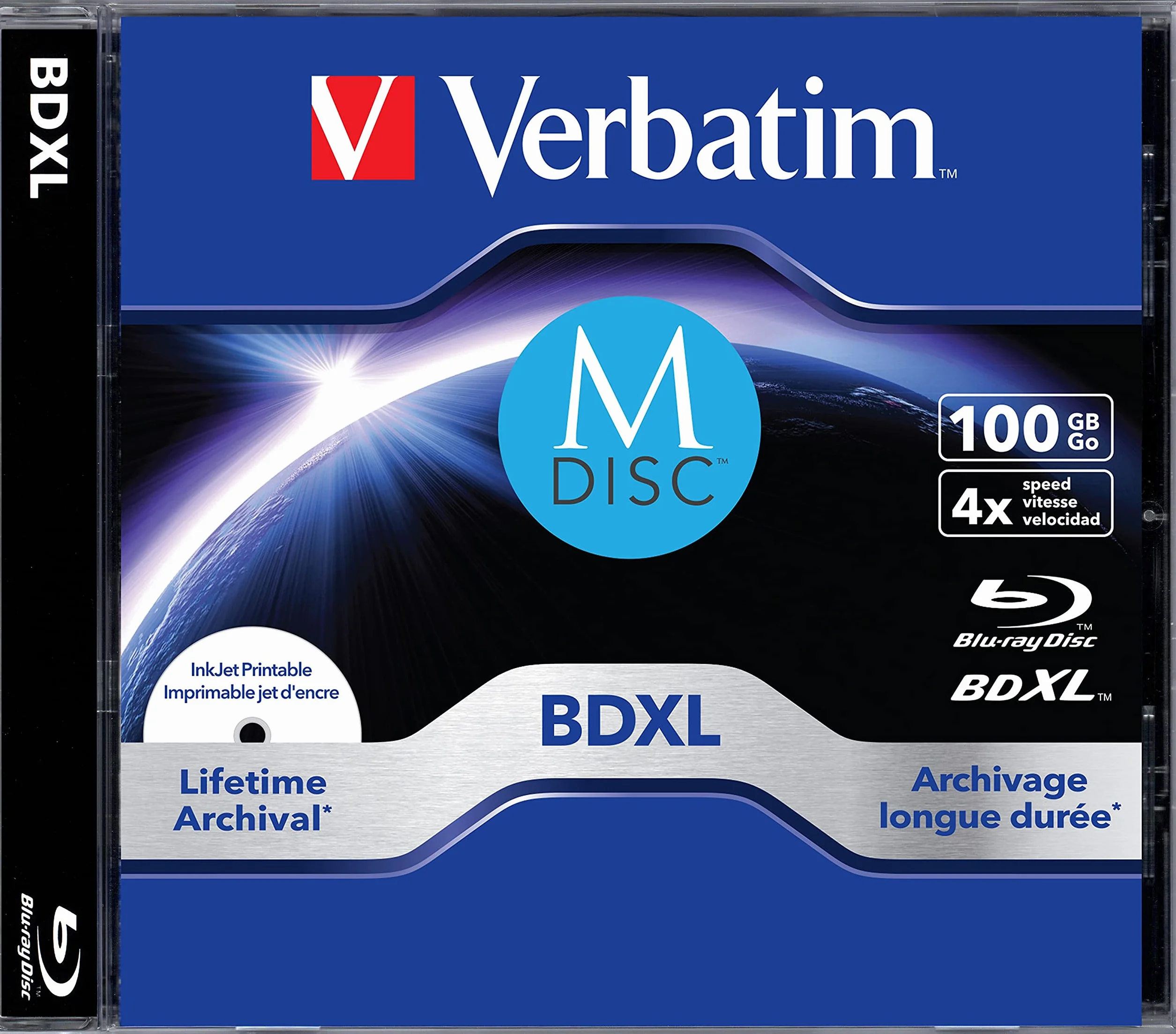 VERBATIM M-Disc BD-R 4X 100 GB Inkjet Printable Retail