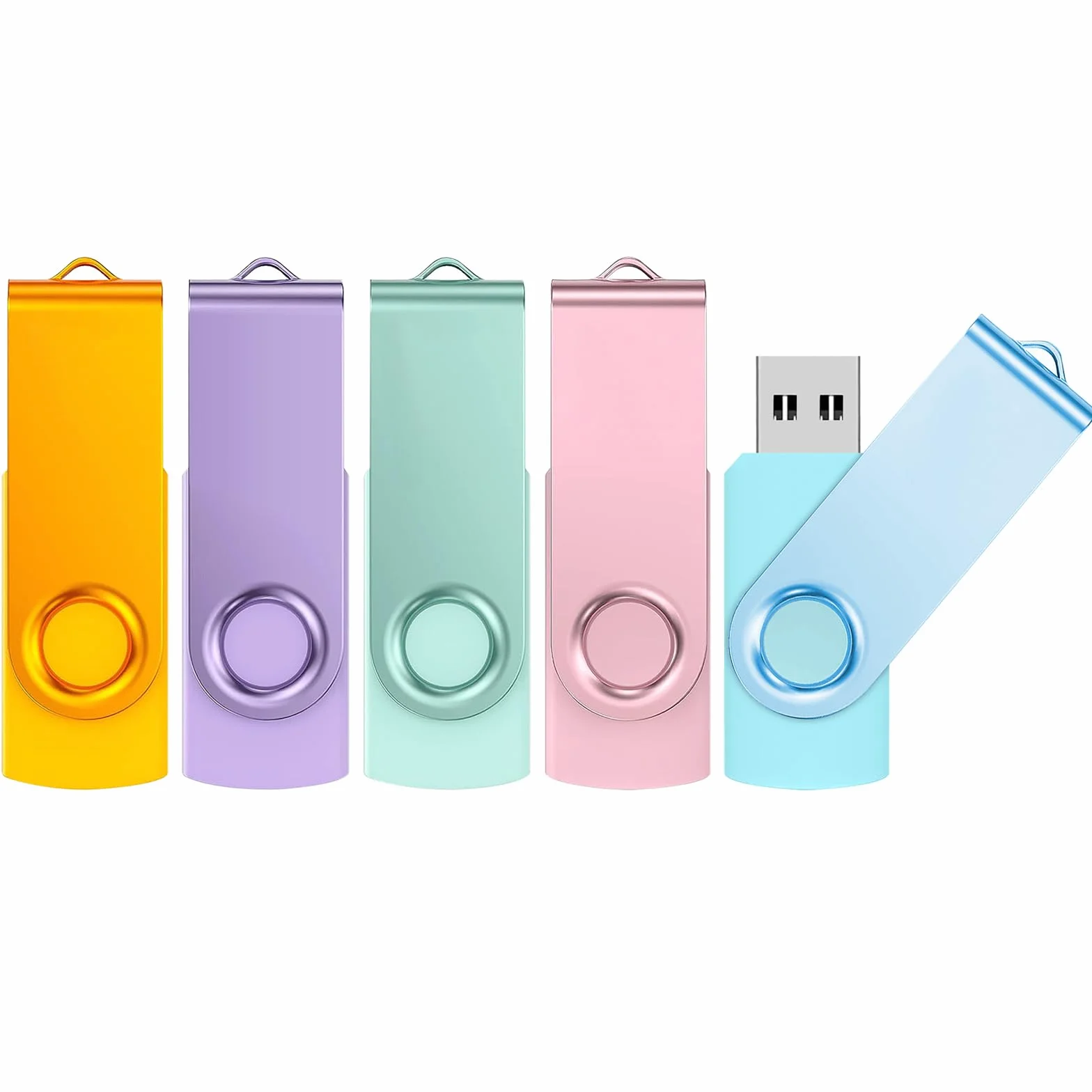 Pendrive USB 16GB 5 Pack, ABLAZE Memoria USB 2.0 16GB 5 Piezas, Flash Drive para PC, Desktop, Portátil, Auto (5 Colors)