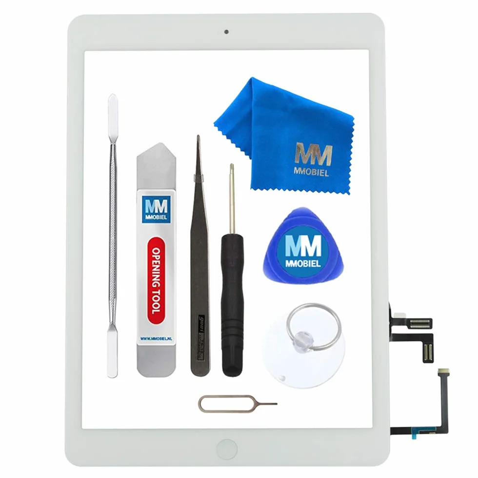 MMOBIEL Digitalizador Compatible con iPad Air 9.7 Plg. 2013 (Blanco) Ensamble Pantalla táctil Frontal 9.7 pulg. Incl. Kit de htas.