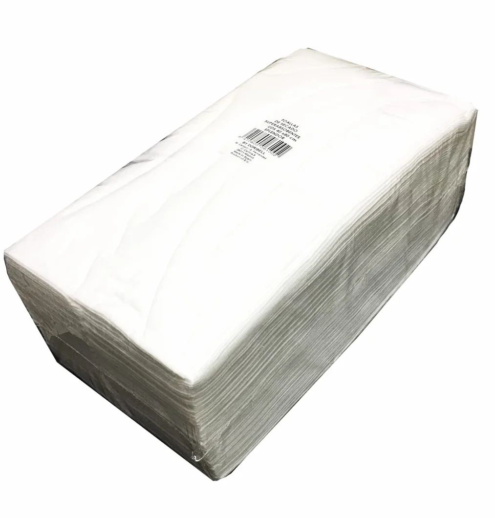 Sesiomworld Toallas Desechables Plegadas de 40 x 80 cm, Alta Absorción, 75 unidades