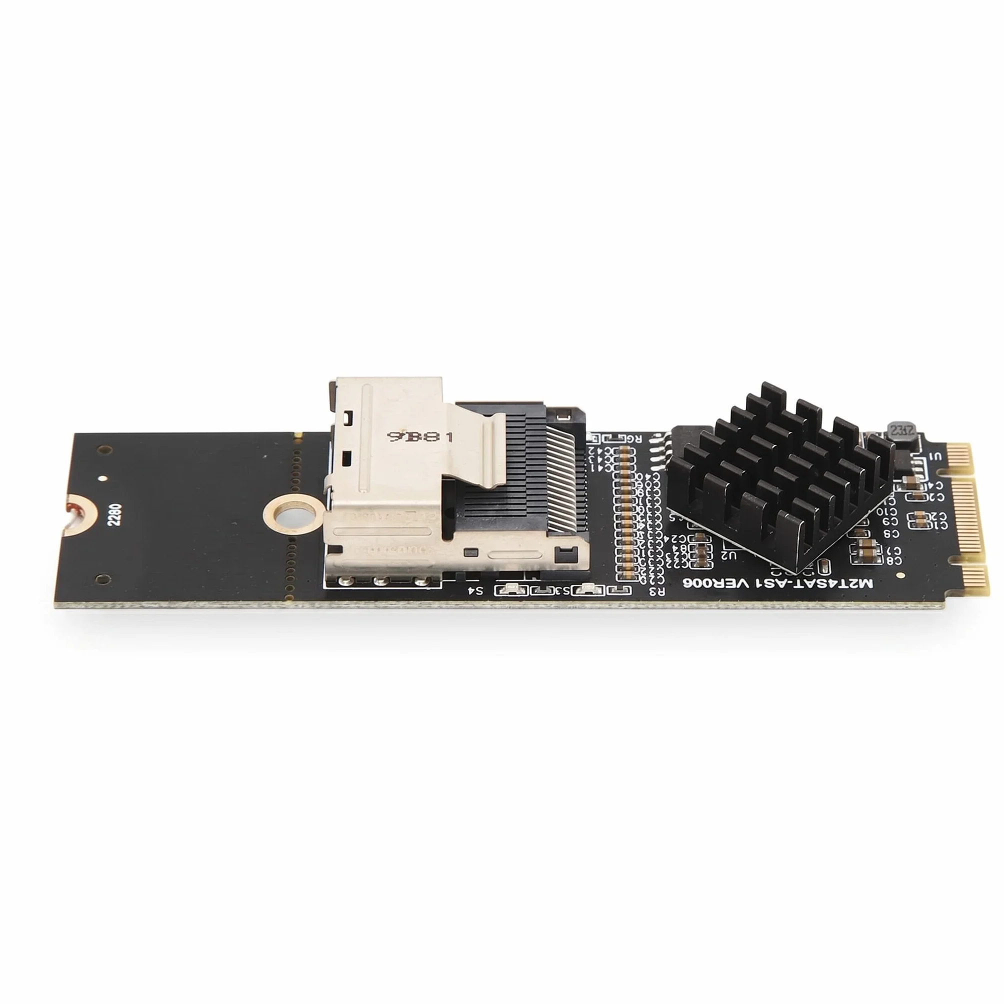 Bewinner Tarjeta de Expansión de Unidades M.2 NVME, Tarjeta de Expansión M.2 NVME a SFF 8087, Tarjeta Controladora de Expansión de 4 Puertos 6Gbps para 10 11