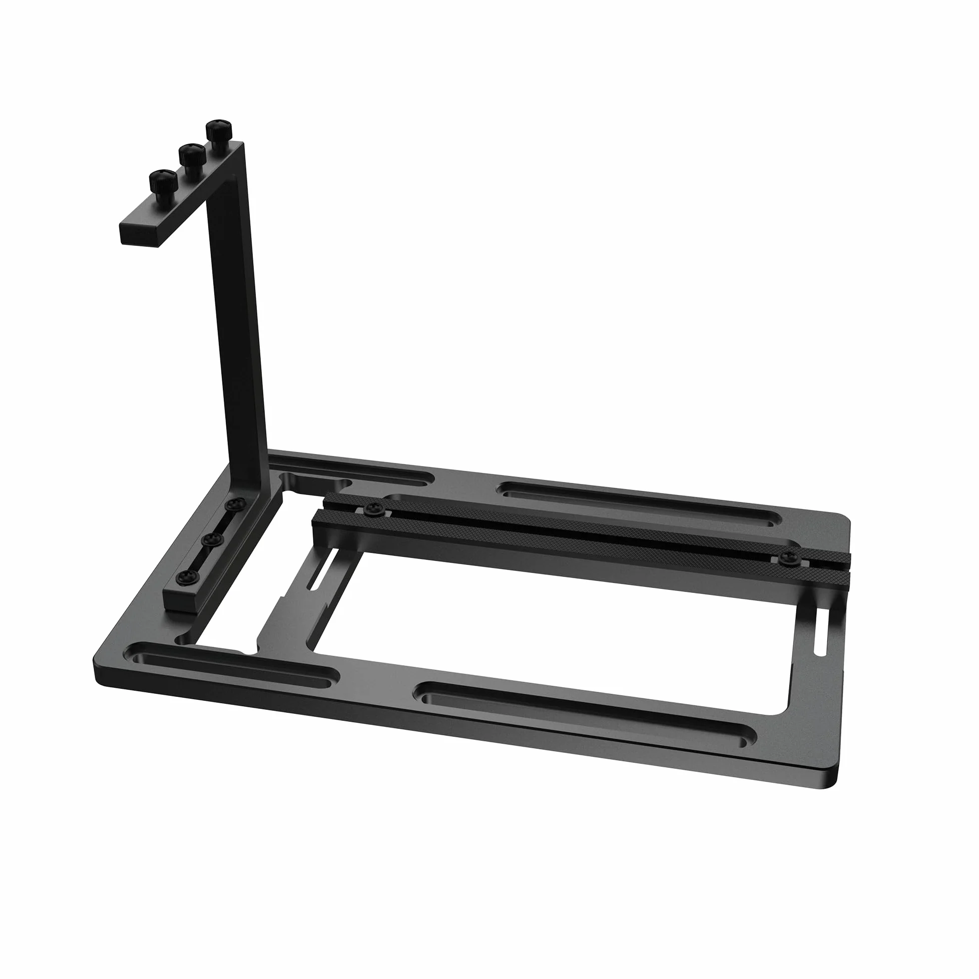 Soporte de montaje vertical para GPU, soporte para tarjetas gráficas de aleación de aluminio con ranura elevadora PCIe y soporte de ventilador de 120 mm, compatible con GPU de 2/3 ranuras para