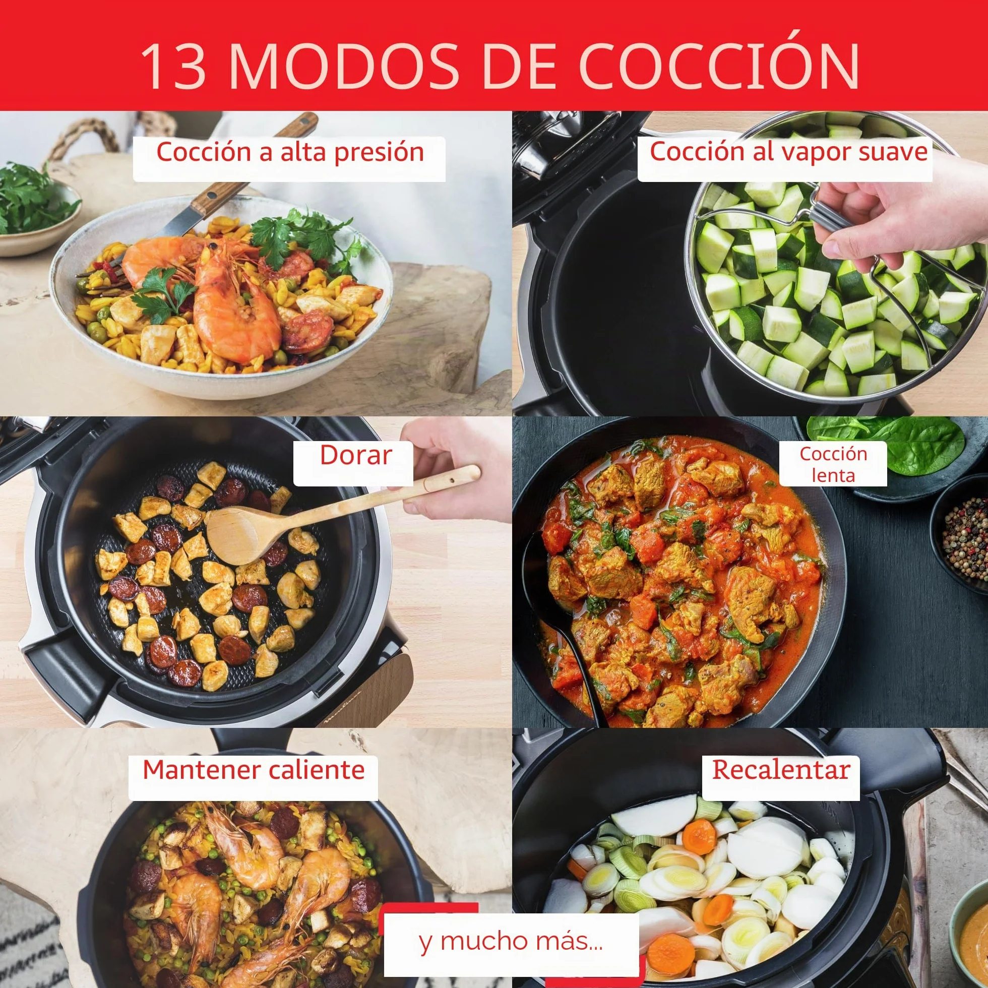 Moulinex Cookeo Touch Wifi Multicooker inteligente 6 L 250 recetas integradas negro