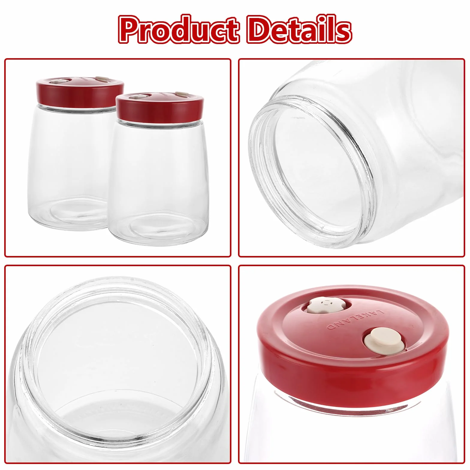 Recipiente de cristal para fermentación 1,4 L con válvula de ventilación para kimchi, kéfir y chucrut