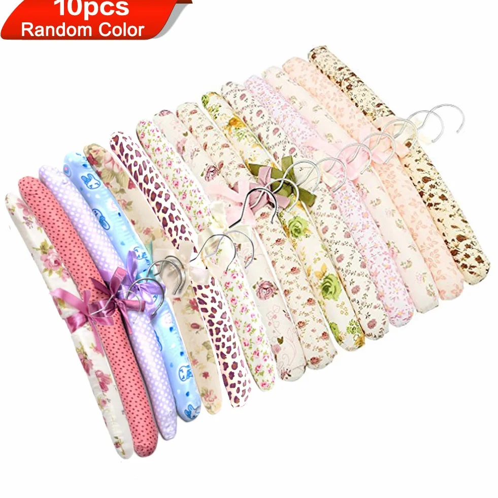 Percha Acolchada 5 Piezas Perchas Florales para Camisa Vestido Suave Colgador de Rack