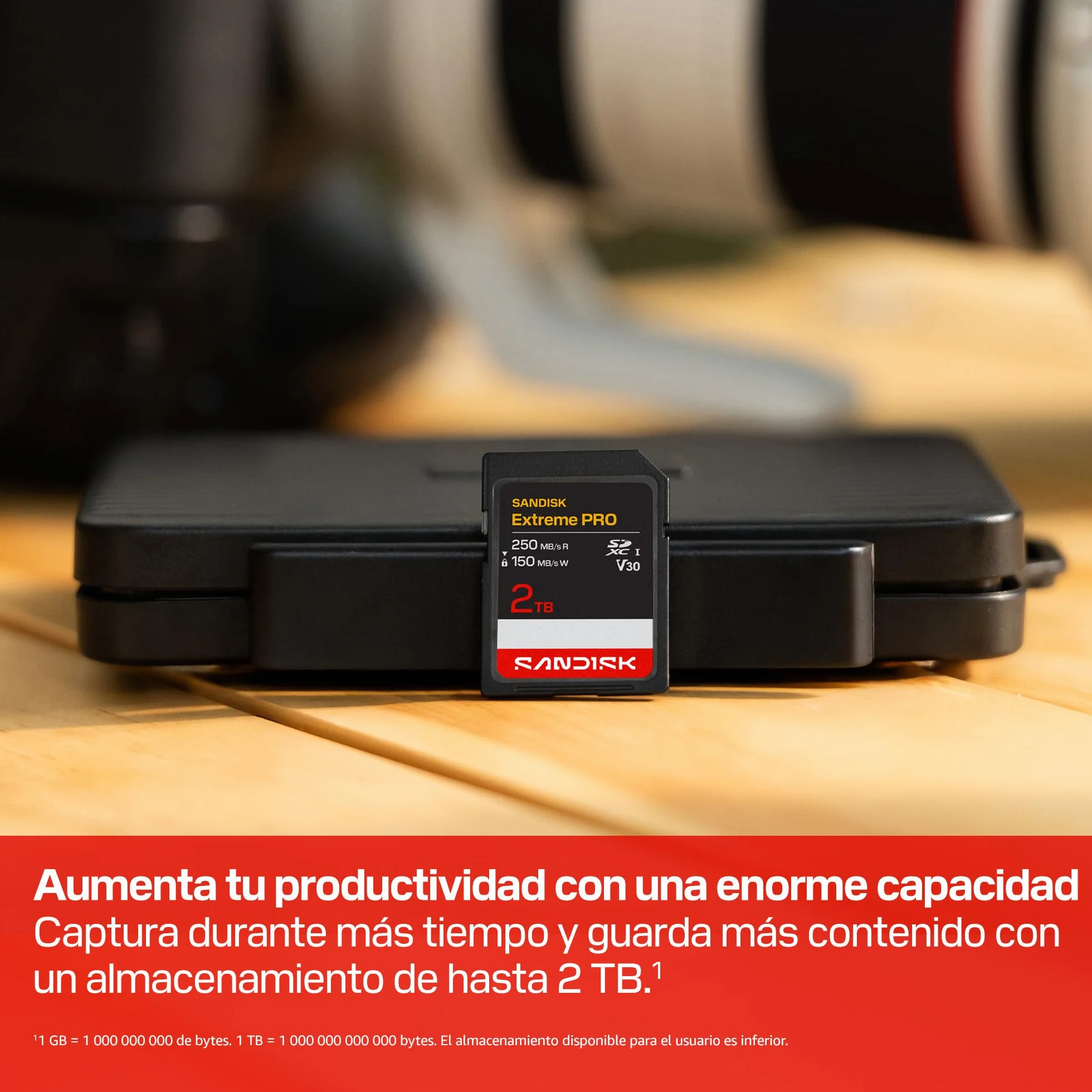 SANDISK Extreme Pro Tarjeta SD UHS-I de 128 GB (con hasta 250 MB/s de Velocidad de Lectura y 120 MB/s de Escritura, vídeos en 4K UHD, U3, V30) Memory Zone App