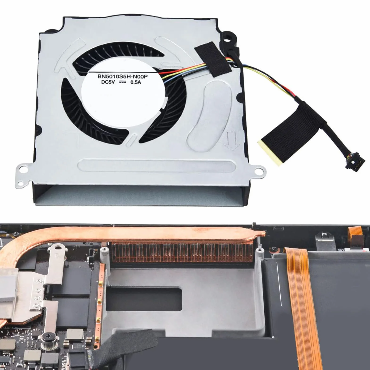Ventilador de Refrigeración de CPU para Steam Deck 2021 2022 64 GB 256 GB 512 GB Modelo NVMe, Enfriador de CPU de Repuesto, Ventilador de Refrigeración de Consola