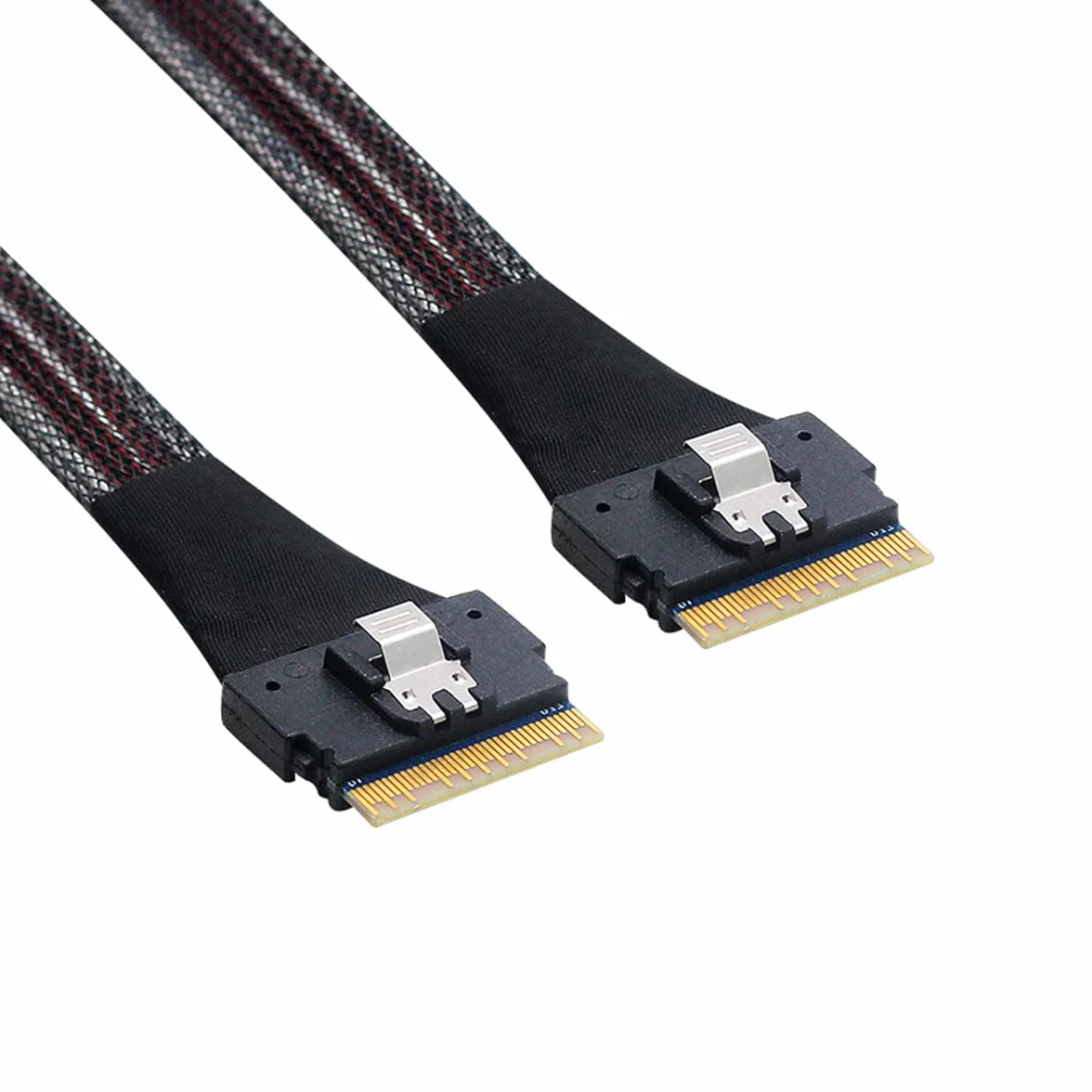 Cablecc PCI-E Slimline SAS 4.0 SFF-8654 8i 74pin Host a SFF-8654 74Pin Slim SAS Cable objetivo 50cm