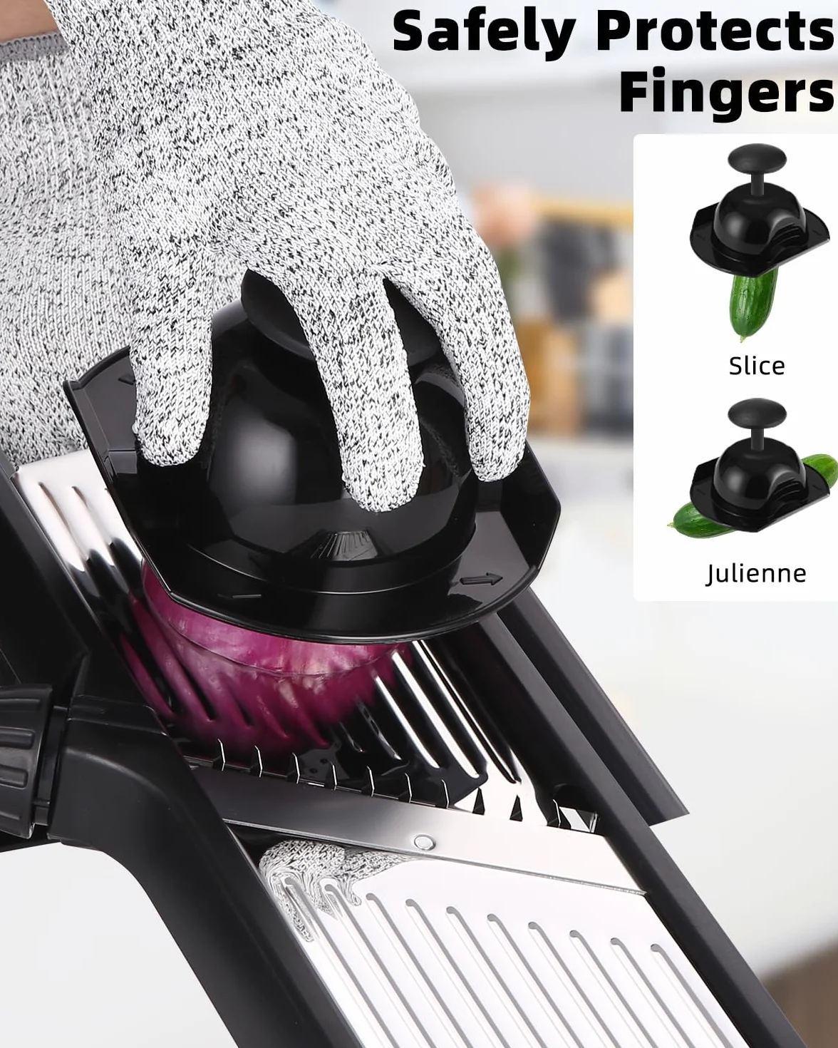 Cortador de verduras 5 en 1 profesional acero inoxidable, multifunción, ajustable