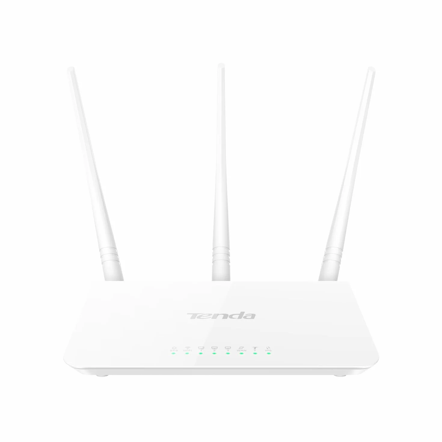 Tenda F3 Router WiFi N300 - Router Inalámbrico a 2,4 GHz WiFi, Punto de Acceso con 3 5dBi Antenas, 3 Puertos LAN/WAN Fast Ethernet, Control Parental, Red de Invitados, WISP, Fácil de Configurar