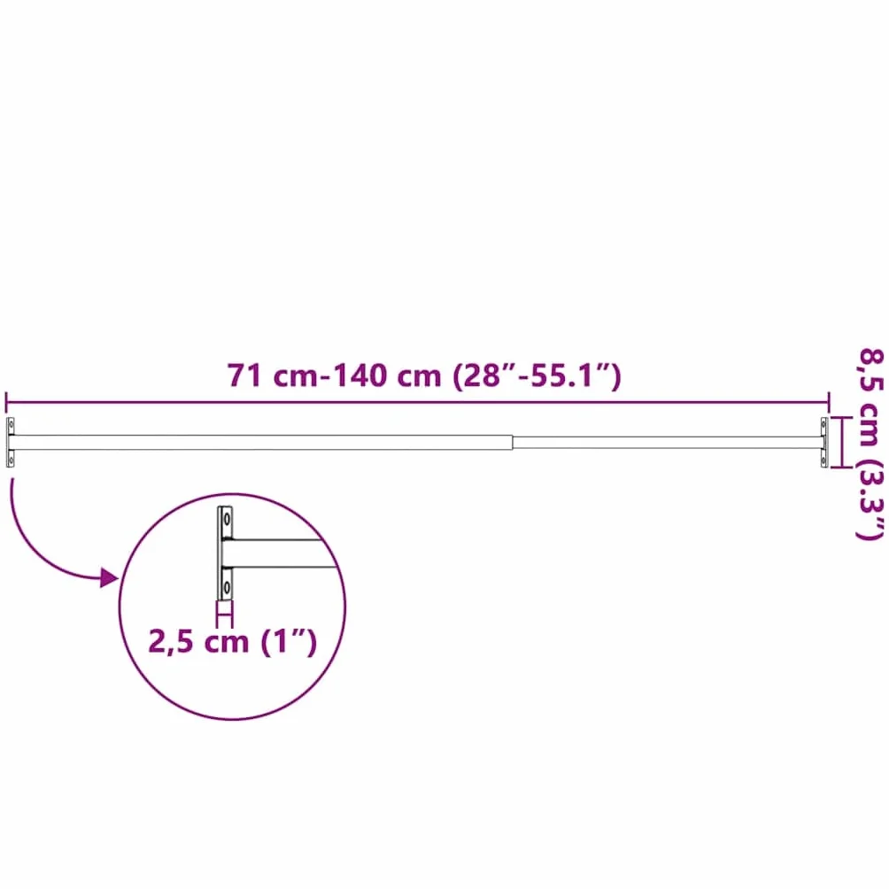 Barras de Seguridad Ajustables para Ventanas 3 uds 710-1200 mm