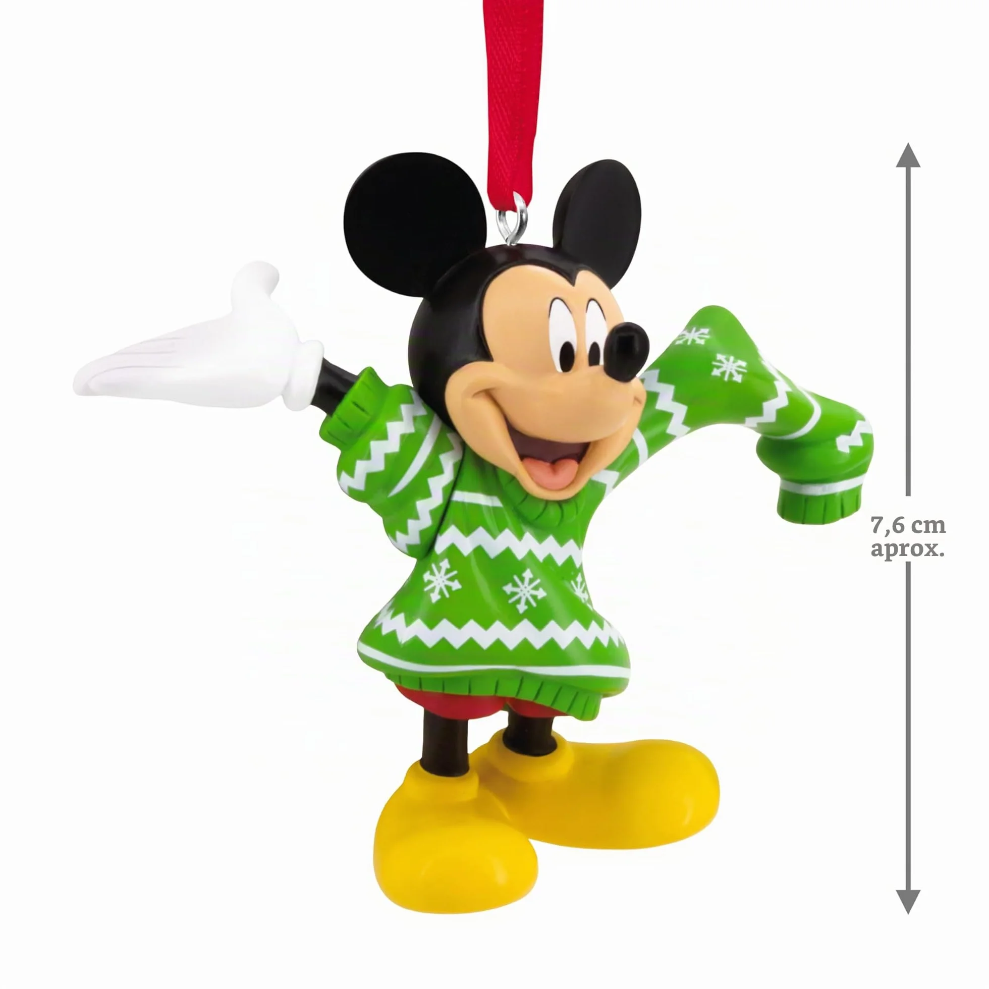 Hallmark Adorno de Mickey Mouse Puente de Gran Tamaño, Decoración de Árbol Disney, Adorno Colgante de Navidad