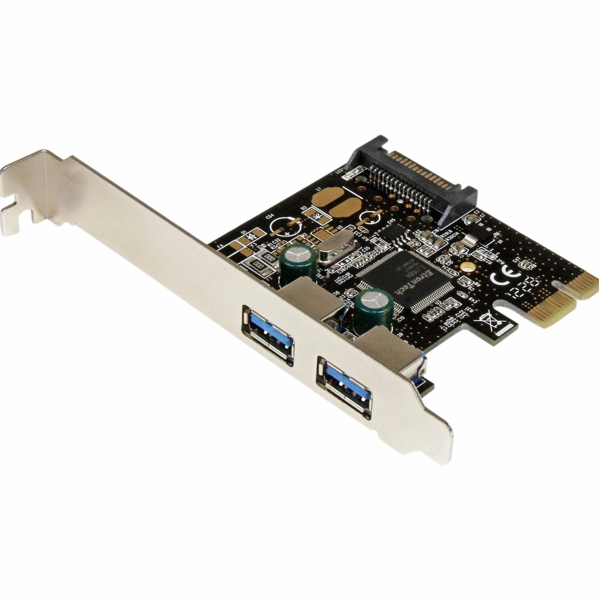 StarTech.com Adaptador Tarjeta Controladora PCI Express PCI-E 2 Puertos USB 3.0 (5Gbps) Externos con Alimentación SATA - 2x USB A - Hub Interno (PEXUSB3S23)
