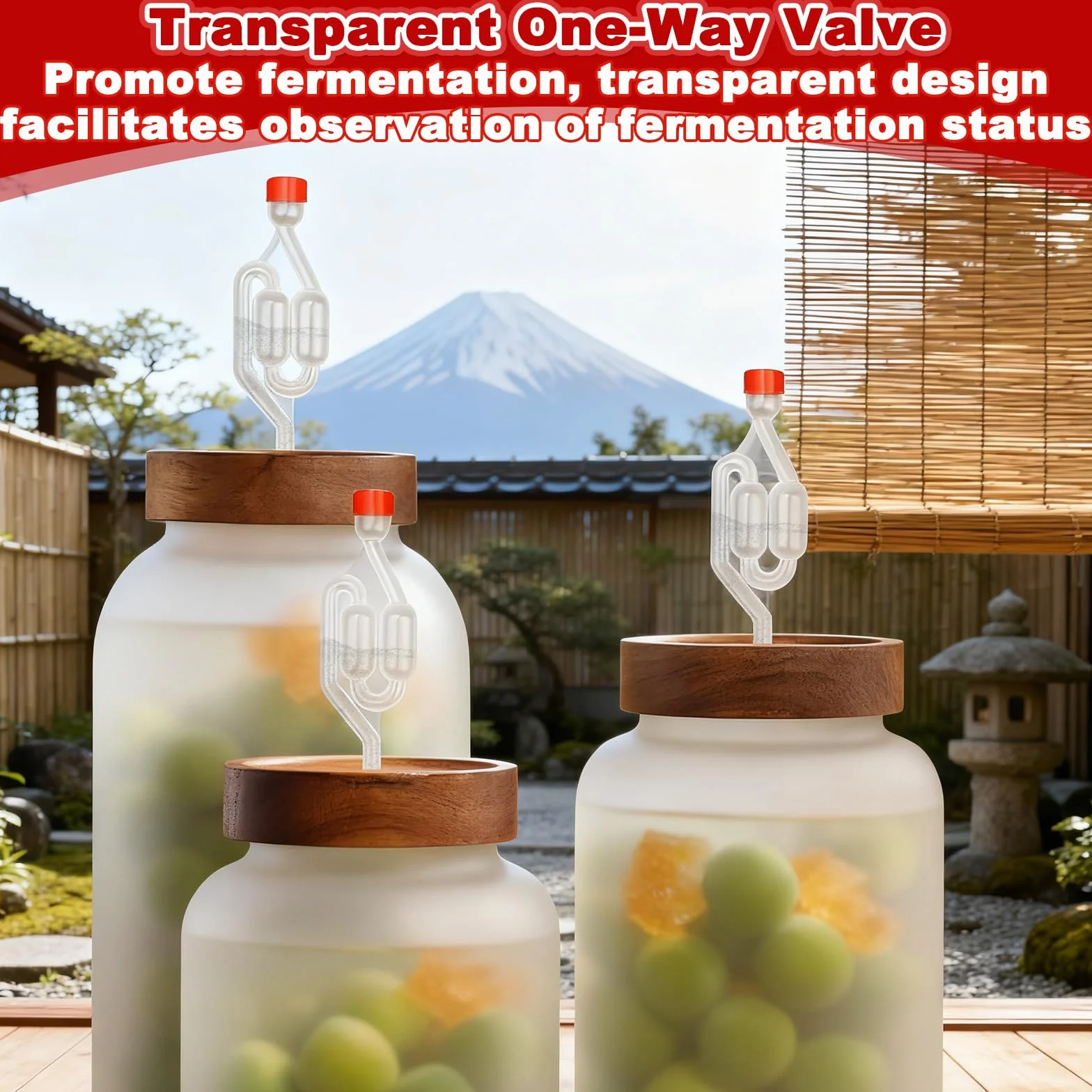 Airlock Esclusa de Aire Fermentación Plástico, 3 Pcs Tubo con Tapón de Silicona para Elaboración de Cerveza
