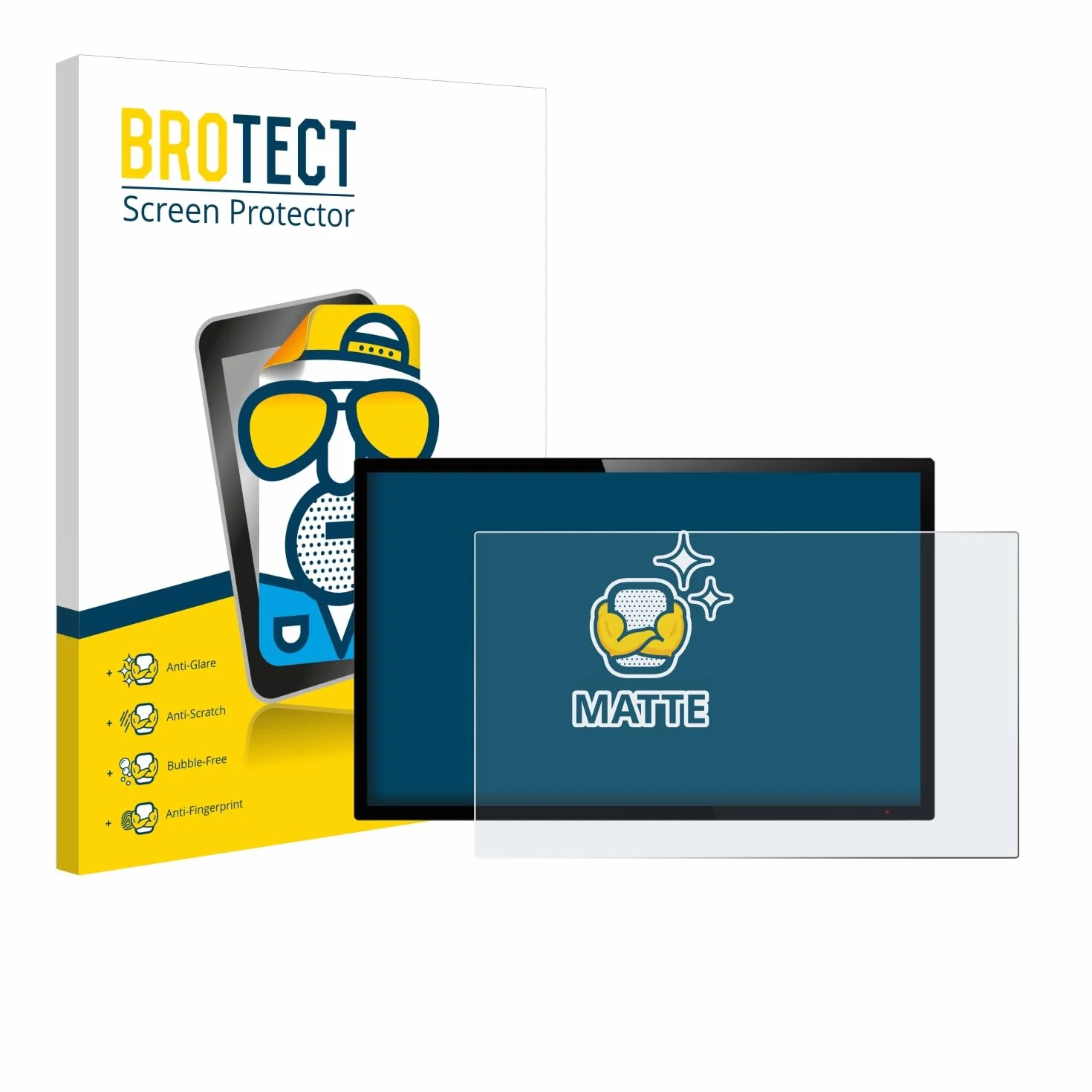 BROTECT Protector Pantalla Anti-Reflejos 15" para PCs de panel táctil con 38.1 cm (15,0 pulgadas) [305 mm x 228 mm, 4:3] Película Anti-Huellas