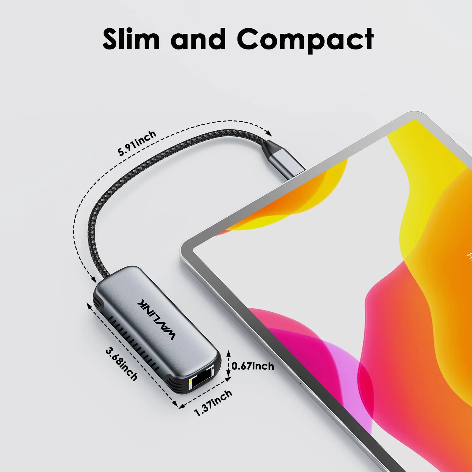 WAVLINK USB C to Ethernet Adapter with 95W PD, Gigabit 5Gbps Ethernet to USB C RJ45 Adapter Compatible with Laptop, Win 10/11, Mac OS 11 o Posterior, Linux.
