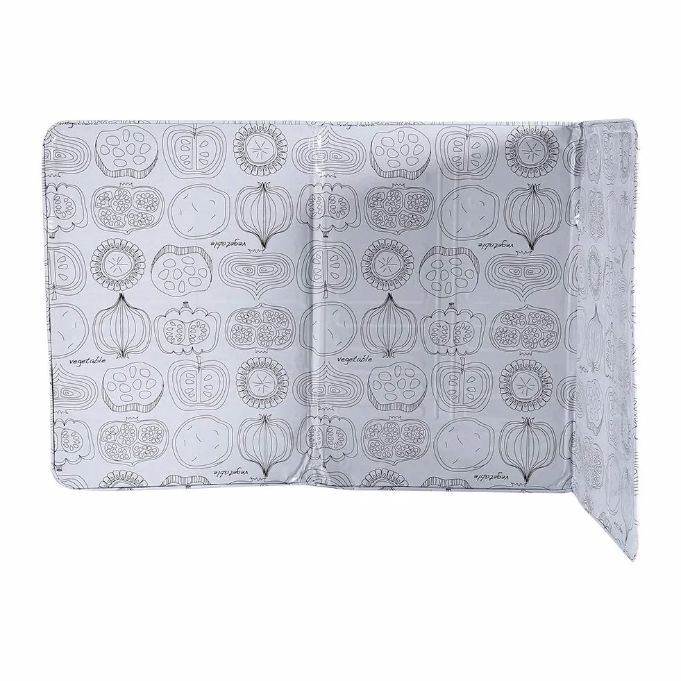 Greensen Burlete de Cocina Antisalpicaduras Plegable para Estufa de Gas, Protector contra Salpicaduras, Diseño Floral, 39x84 cm