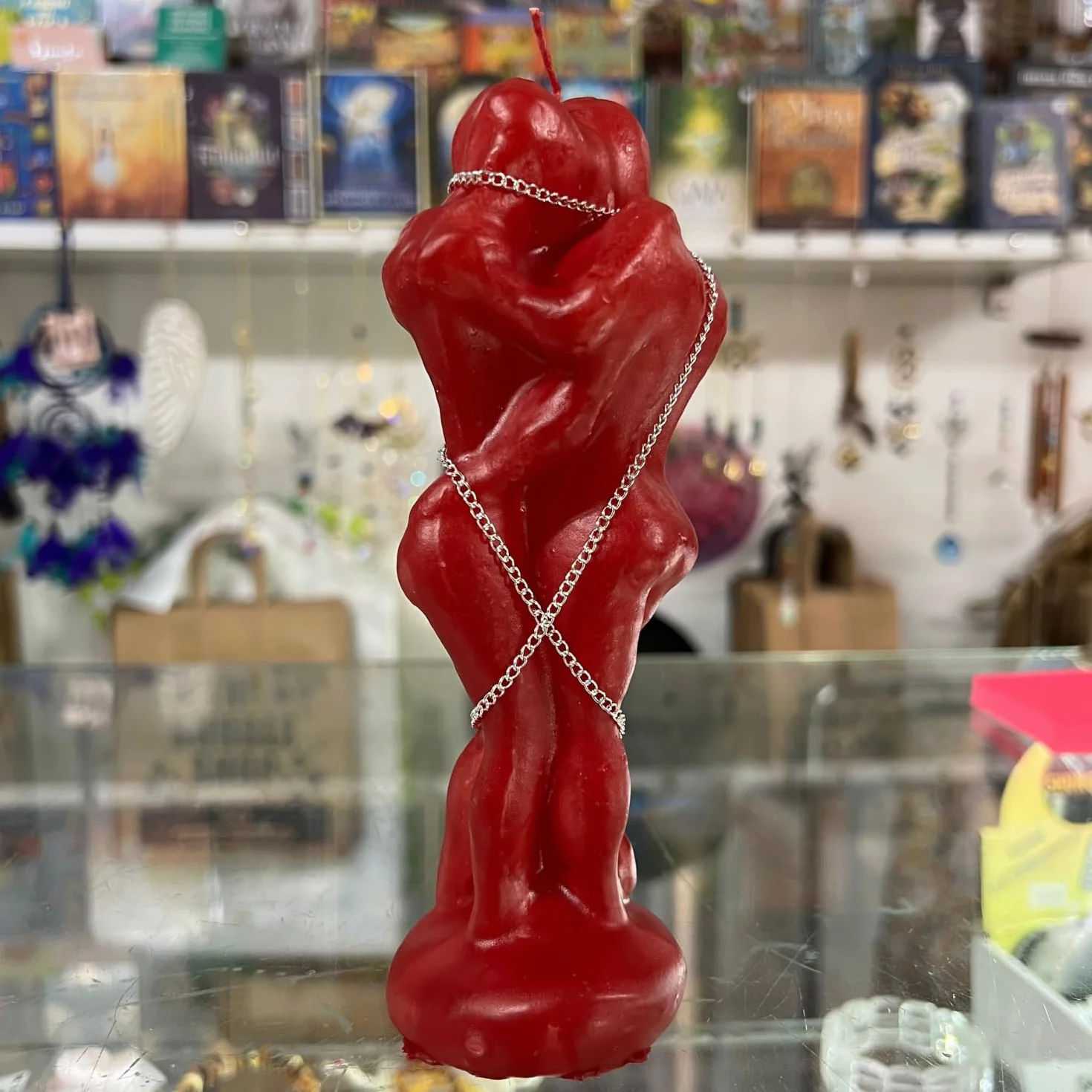 Ritual de Pareja Encadenada para Amarre Total con Velón Rojo, Polvos, Aceite e Instrucciones
