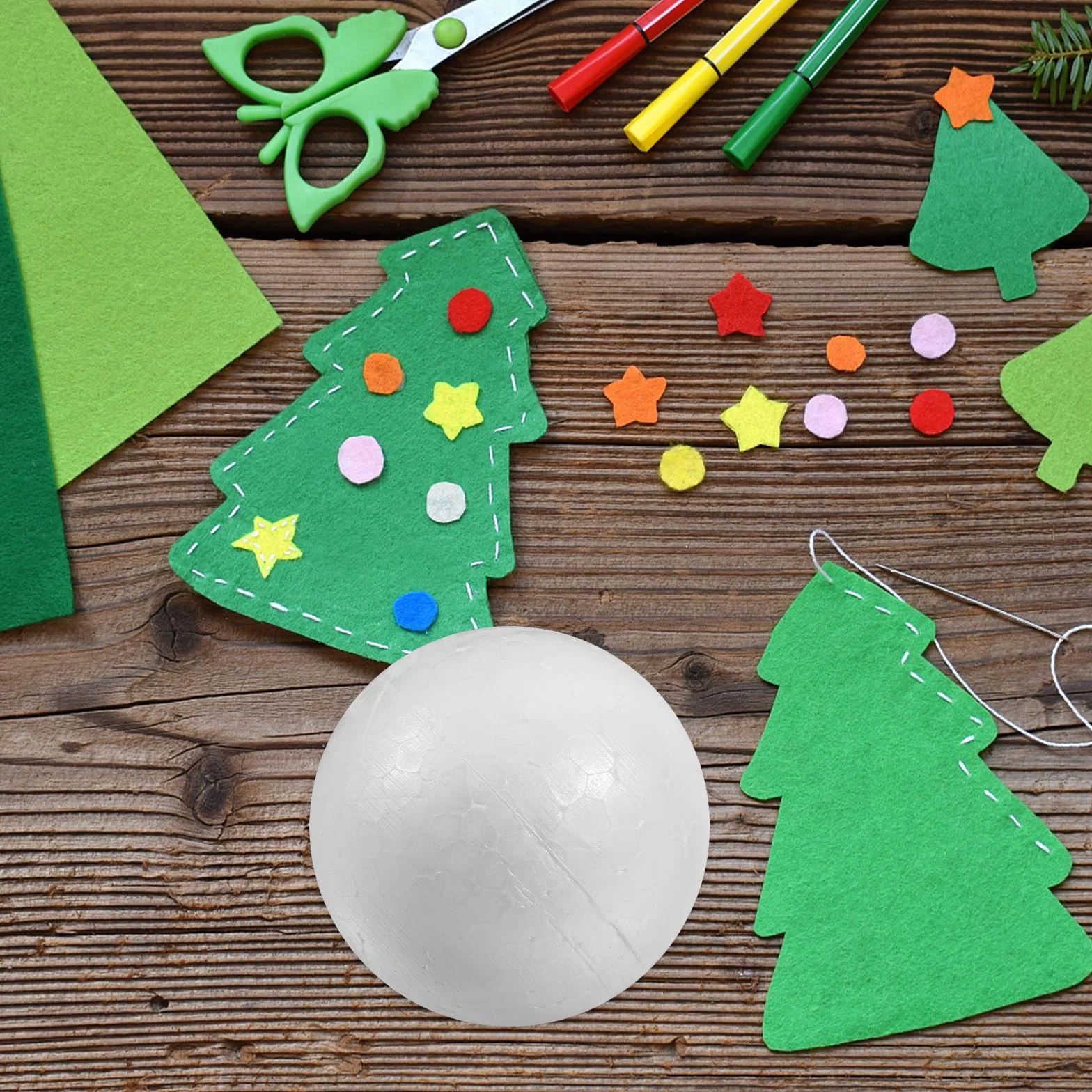 Bolas de Poliestireno 5 cm 50 Piezas para Manualidades DIY Navidad Bodas