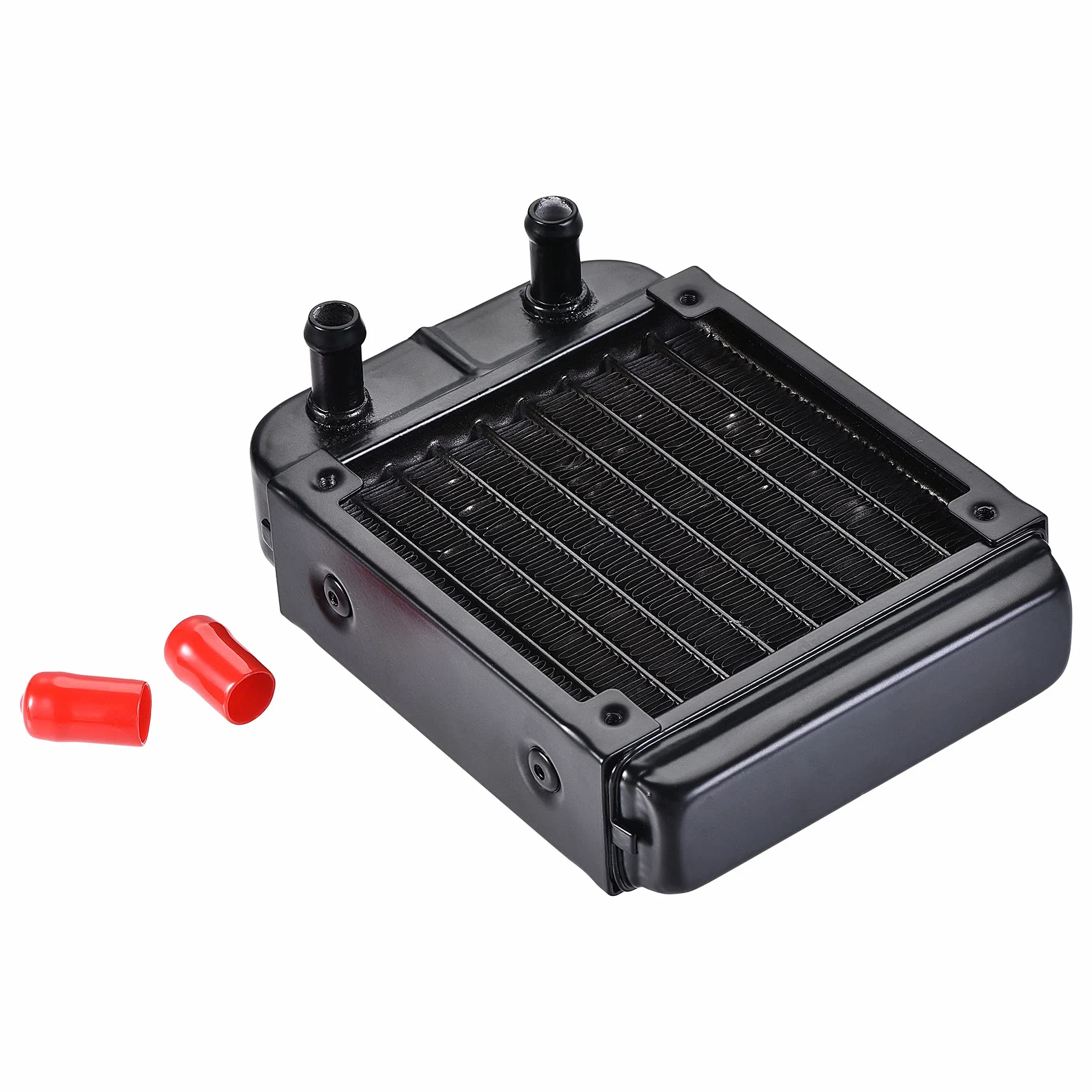 sourcing map Agua Refrigeración Radiador para PC CPU 132mm x 100mm x 33mm con 8 Aluminio Tubos