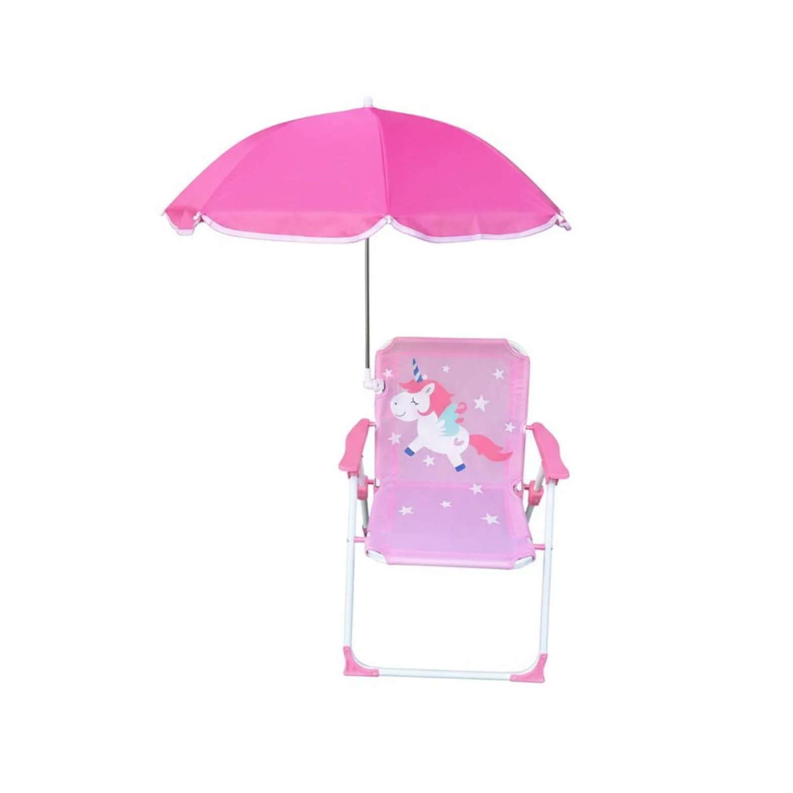 Predolo Silla de Playa Infantil con Sombrilla Protección Solar Plegable para Niños Unicornio