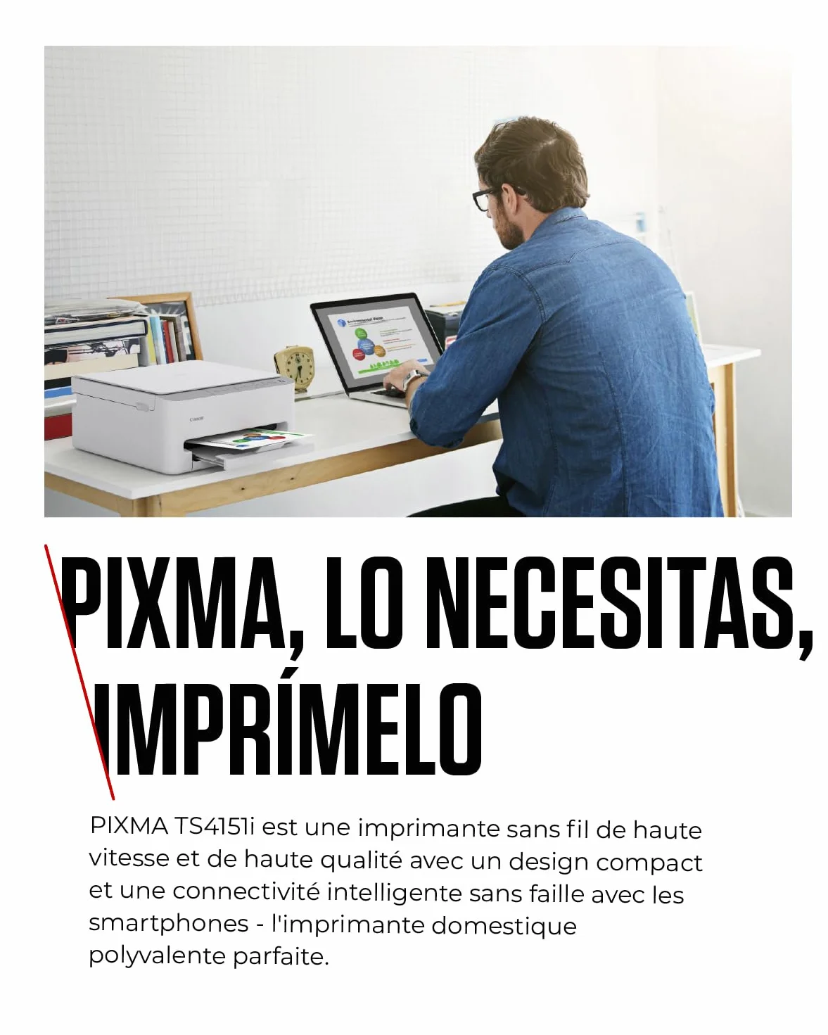Canon PIXMA TS4151I - Impresora Todo en Uno con Conectividad Wi-Fi | Inalámbrica para Impresión Fácil Desde Tu Teléfono Inteligente PIXMA Print Plan