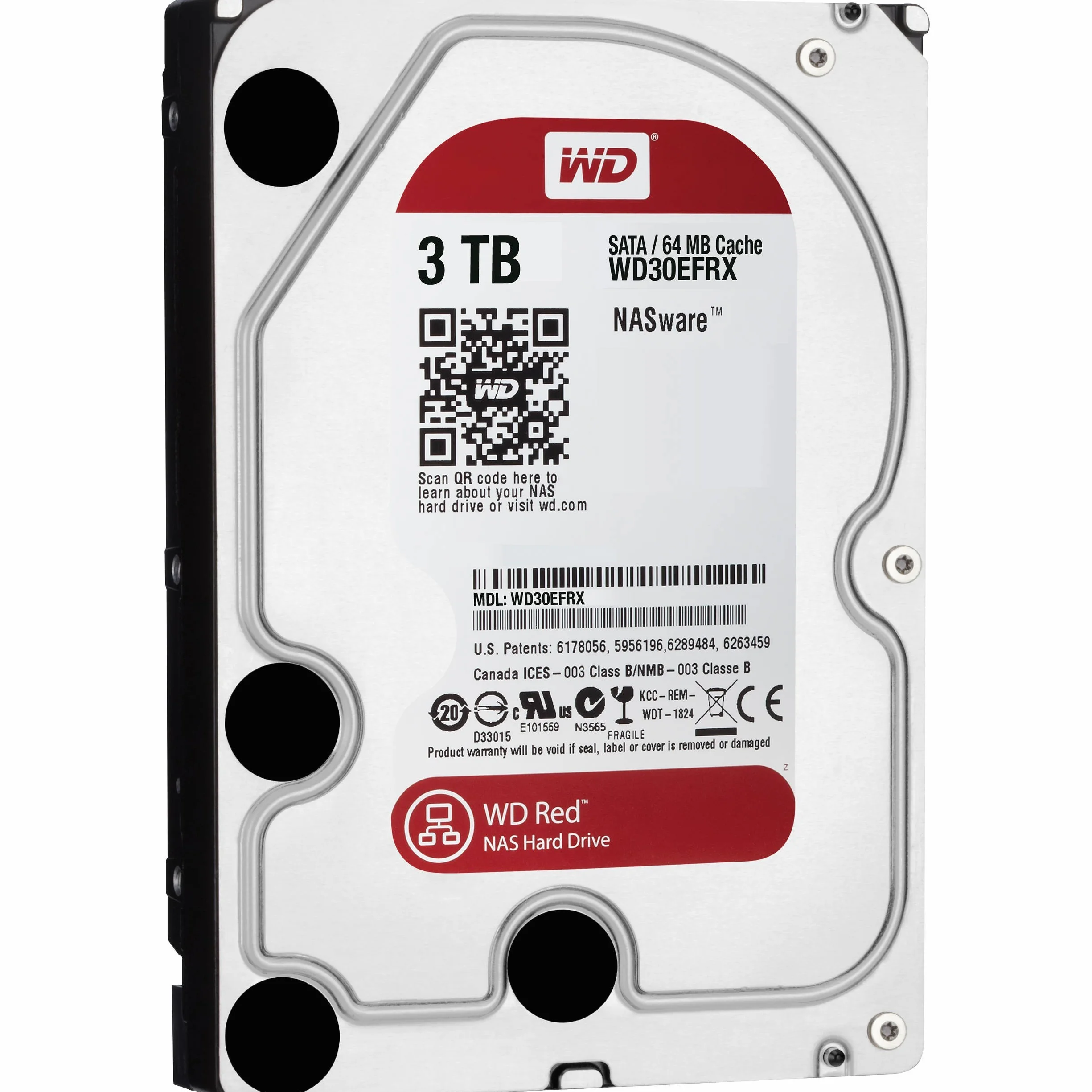 Western Digital Red - Disco Duro SATA de sobremesa para Sistemas NAS (3 TB), 3.5"