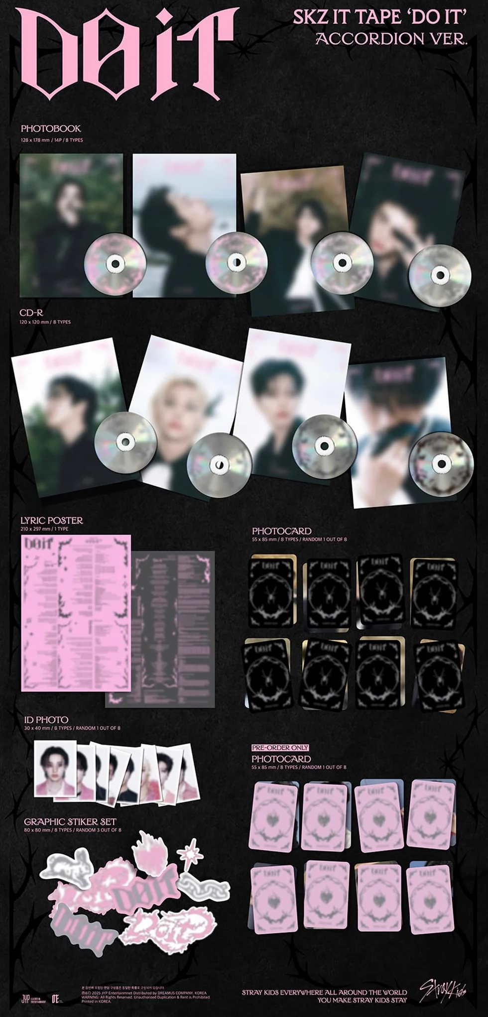 STRAYKIDS SKZ IT TAPE DO IT ALBUM ACCORDION RANDOM VERSION