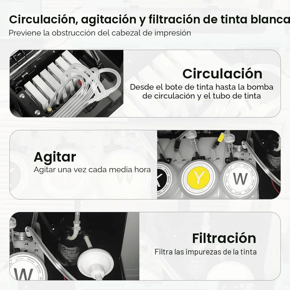 Procolored F13 DTF Printer Kit Máquina de impresión Directa sobre película con Horno de curado Ciclo de Tinta Blanca para Camisetas DIY Uso en pequeñas Empresas