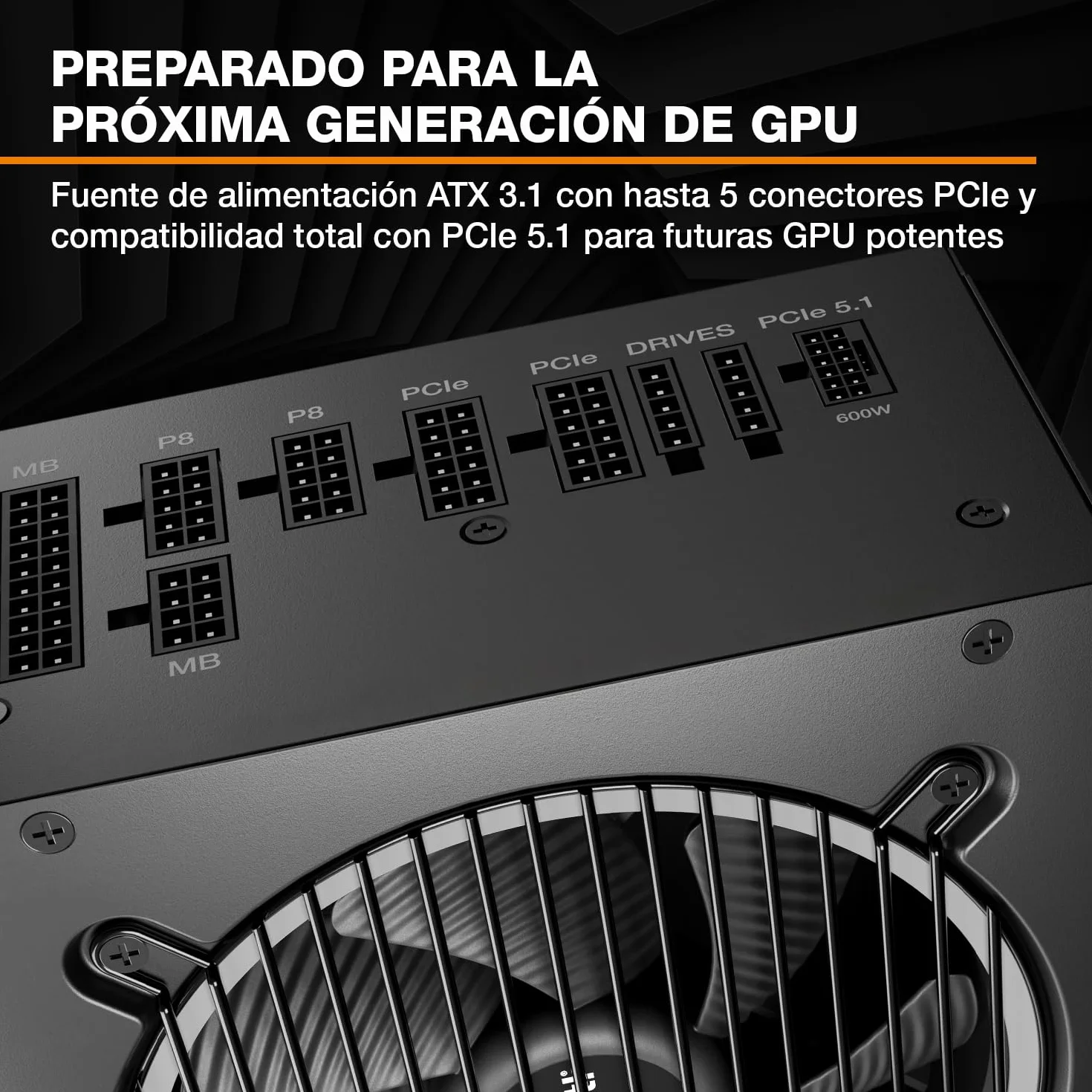 be quiet! Pure Power 13 M 1000W Fuente de alimentación, eficiencia 80 Plus® Gold, ATX 3.1, Compatible con GPU PCIe 5.1, Ventilador be quiet! semipasivor de 120 mm, construcción semipasiva